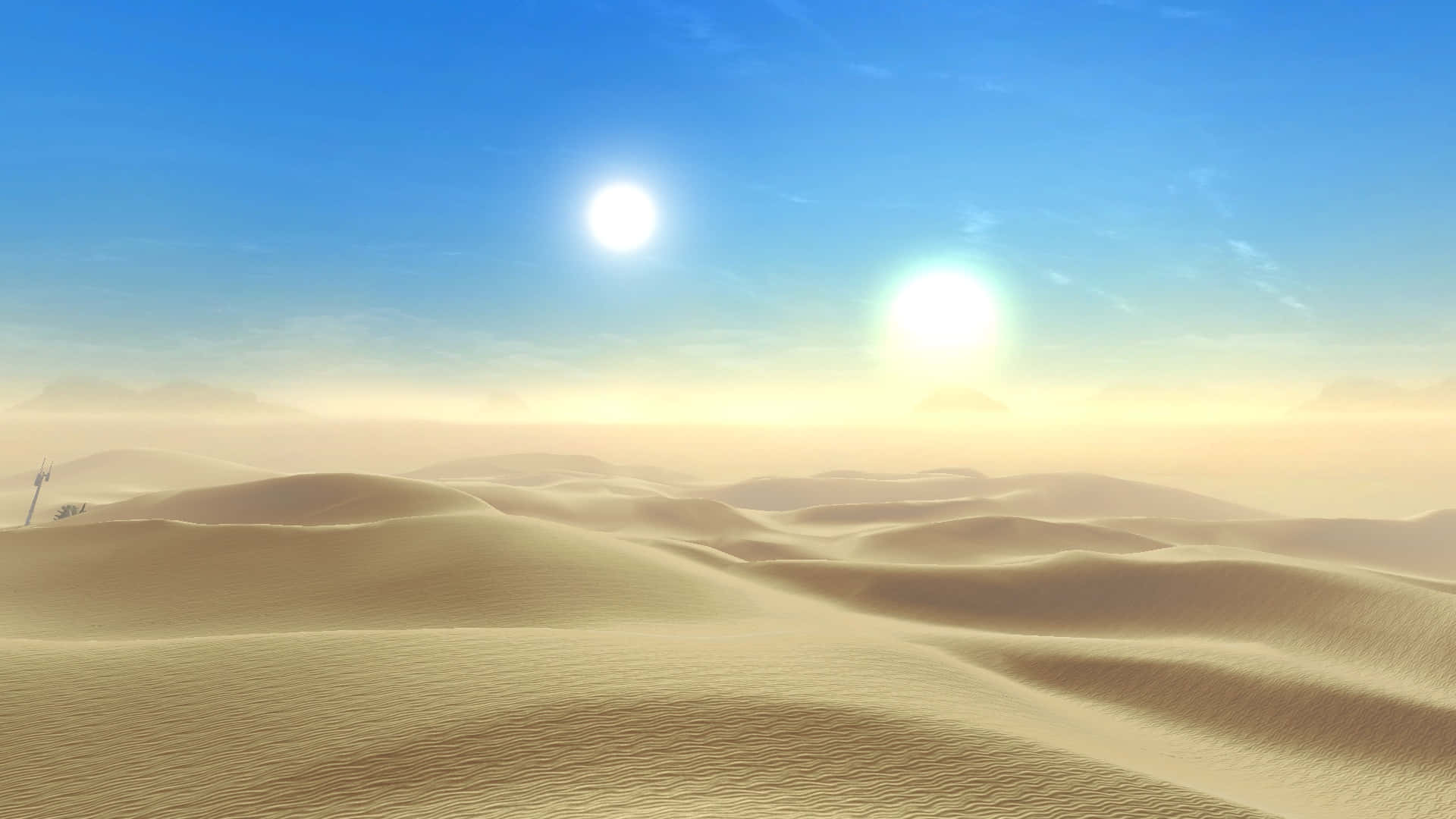 Φωτεινός Ήλιος στο Φόντο του Tatooine Ταπετσαρία