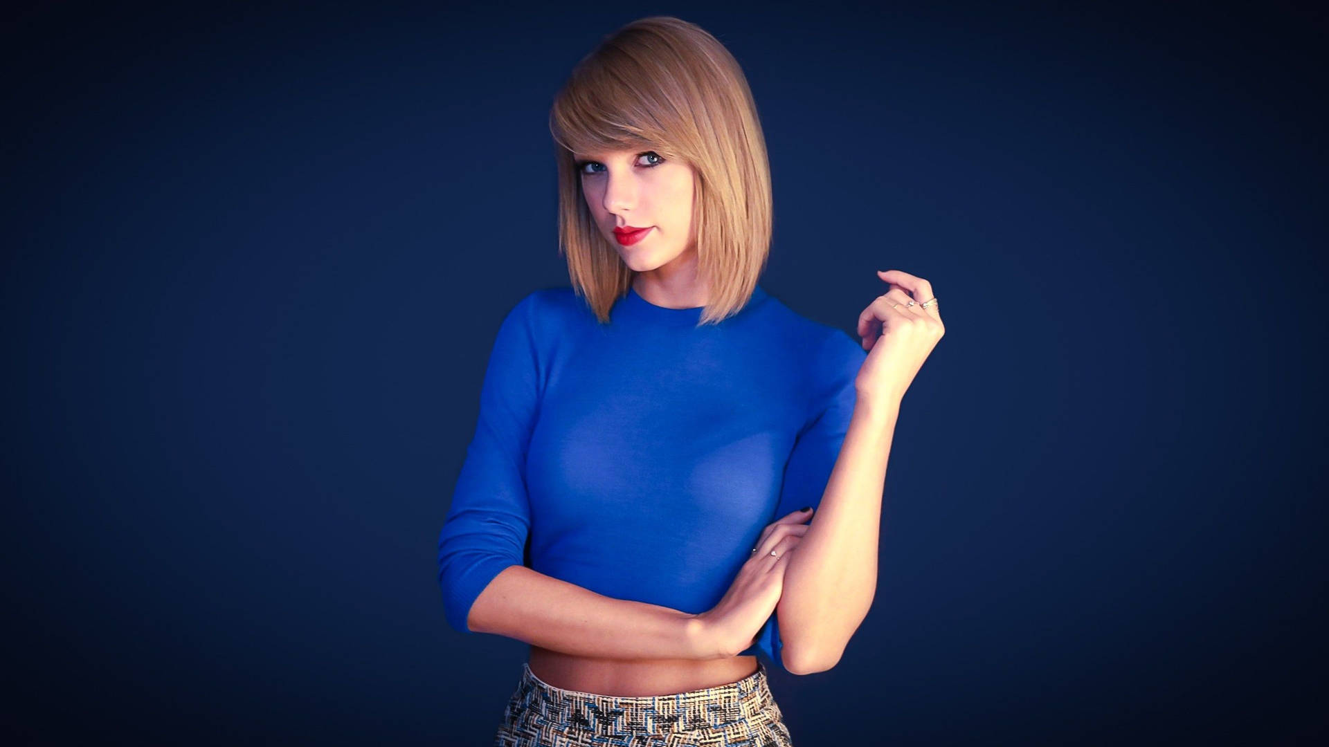 Μινιμαλιστική Taylor Swift μπλε ταπετσαρία εξωφύλλου φωτογραφία. — Taylor Swift Ταπετσαρία