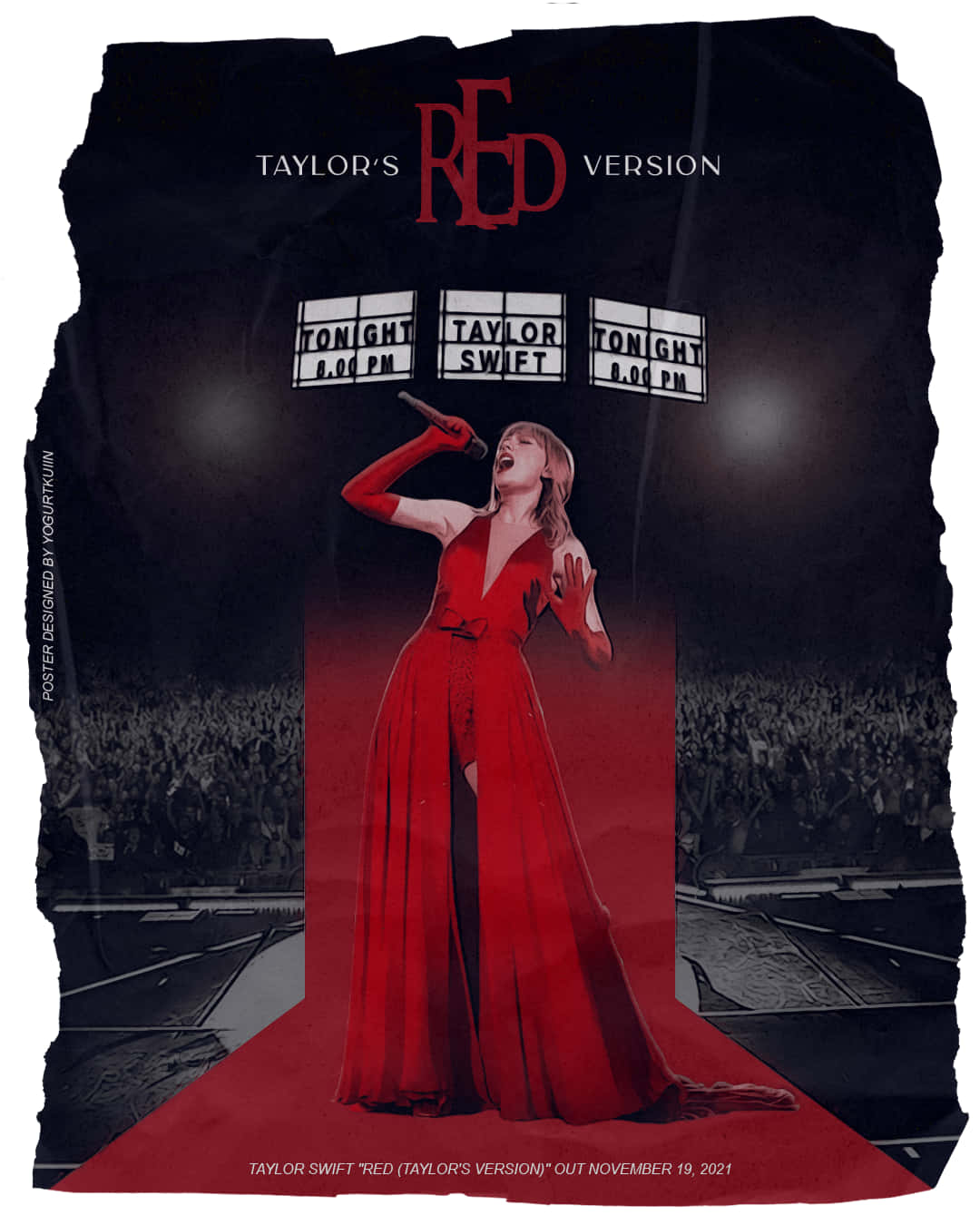 Κόκκινη Έκδοση Taylor - Αφίσα Συναυλίας Ταπετσαρία