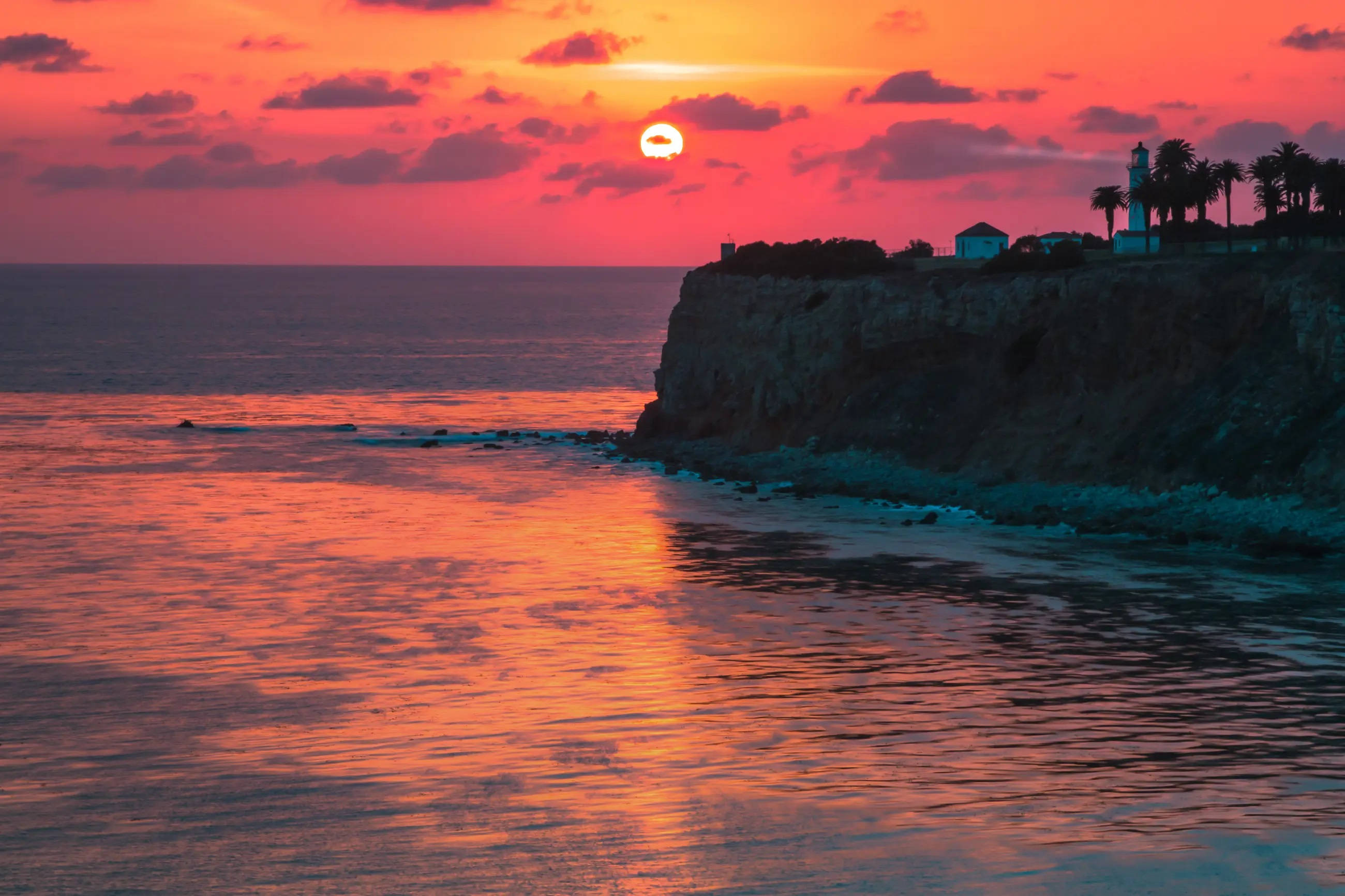 Ηλιοβασίλεμα στο Terranea Bluff του Λος Άντζελες Ταπετσαρία