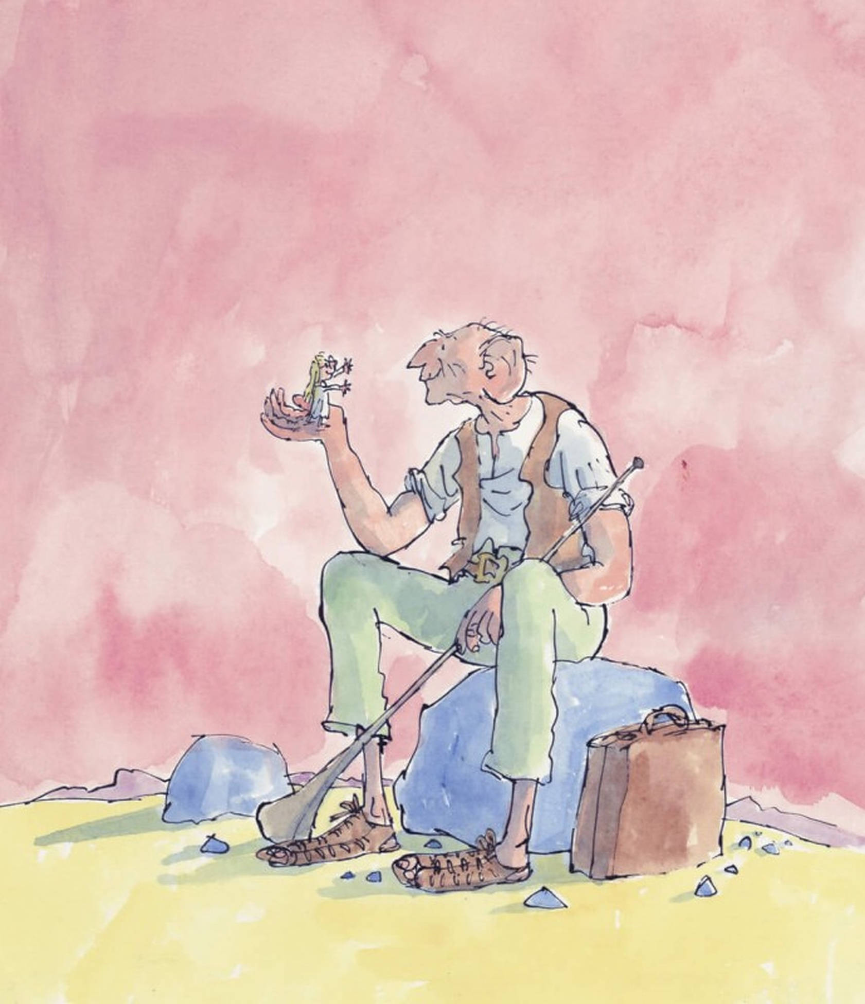 The BFG Ροζ Εικονογράφηση Ταπετσαρία