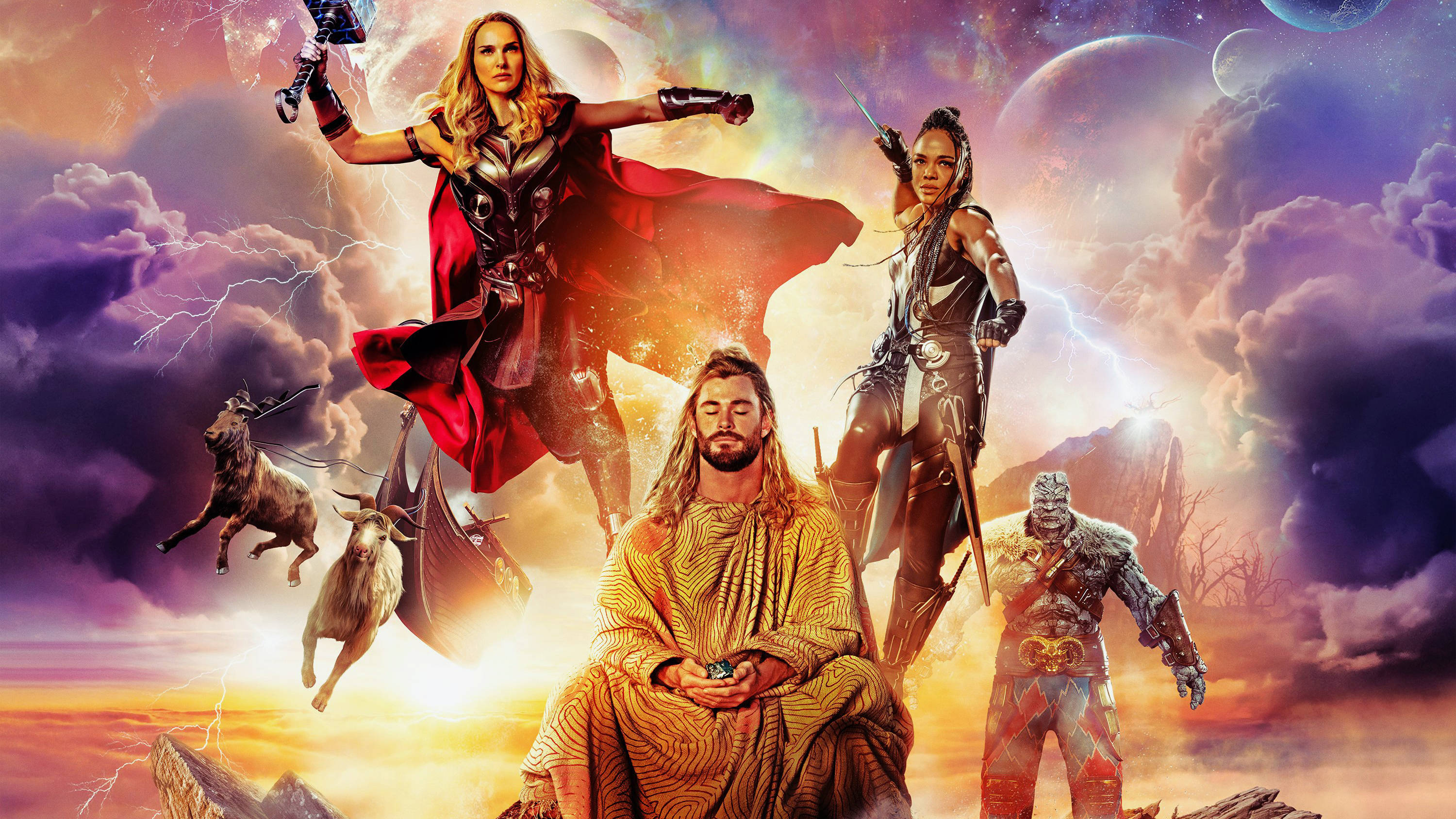 Thor Love And Thunder Βασικοί Ηθοποιοί Ταπετσαρία