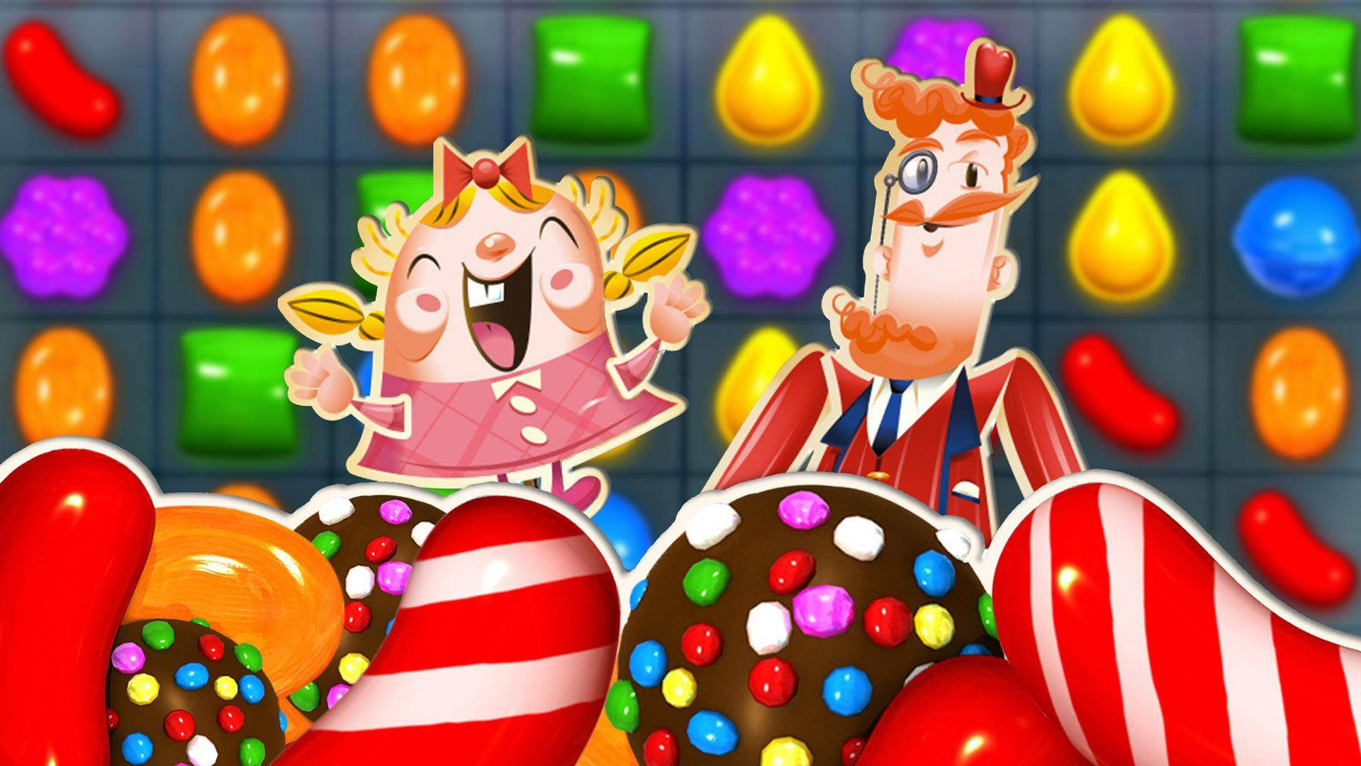 Tiffi και Mr. Toffee στο Candy Crush Saga Ταπετσαρία