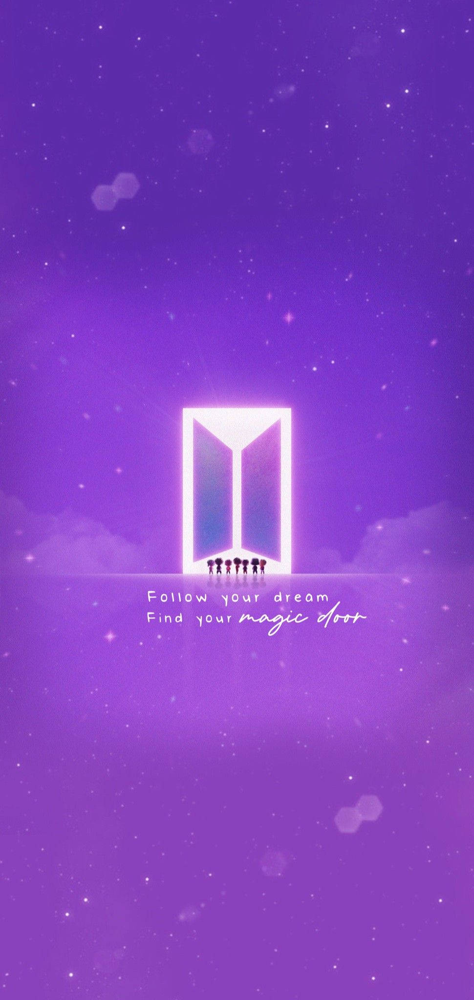 Tiny Tan BTS Λογότυπο με Σιλουέτα Ταπετσαρία