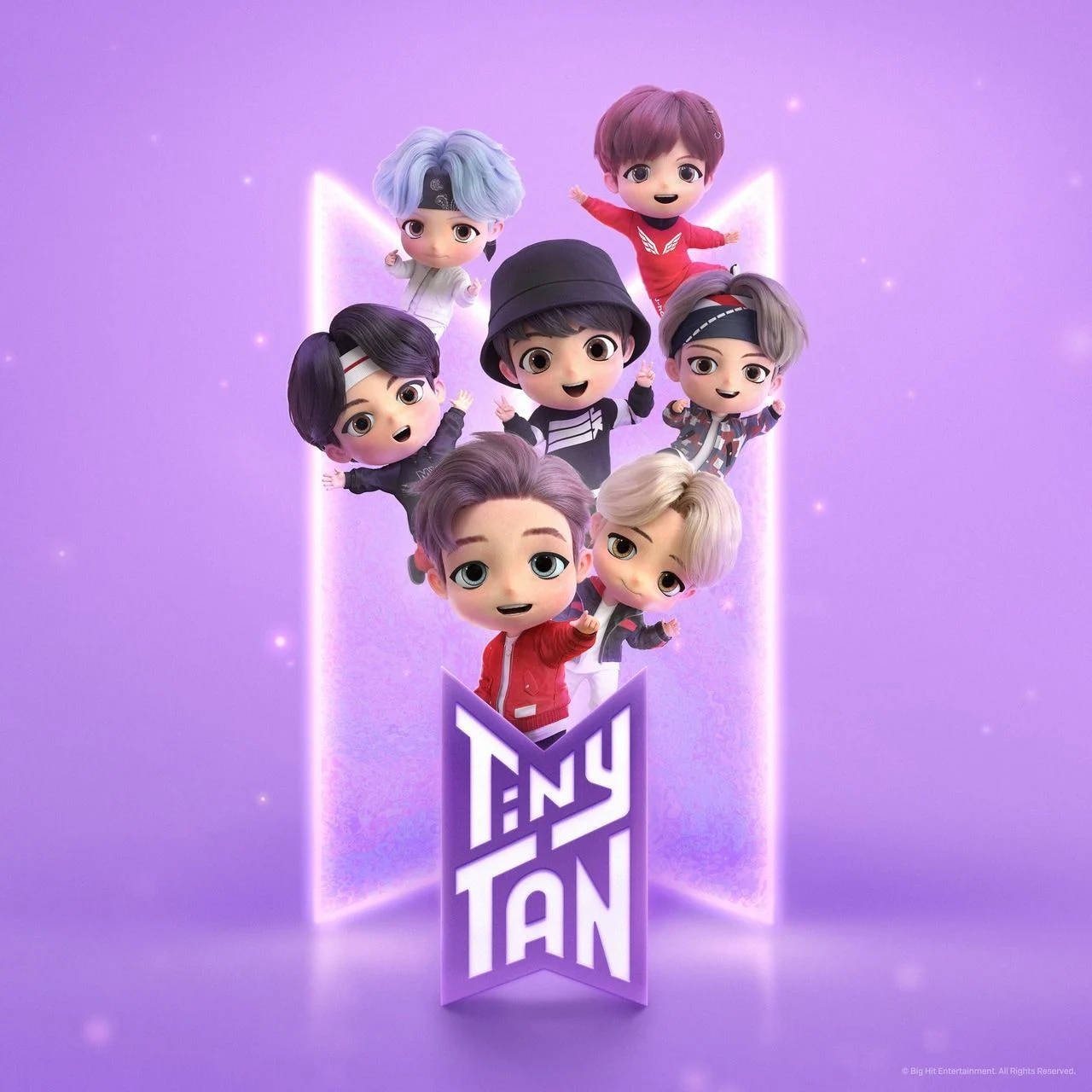 Tiny Tan BTS με Λογότυπο Ταπετσαρία