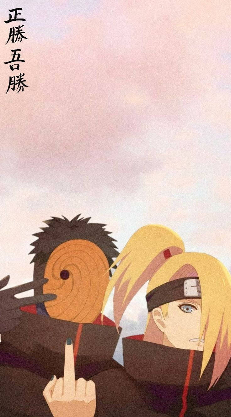 Tobi Naruto Deidara μεσαίο δάχτυλο Ταπετσαρία