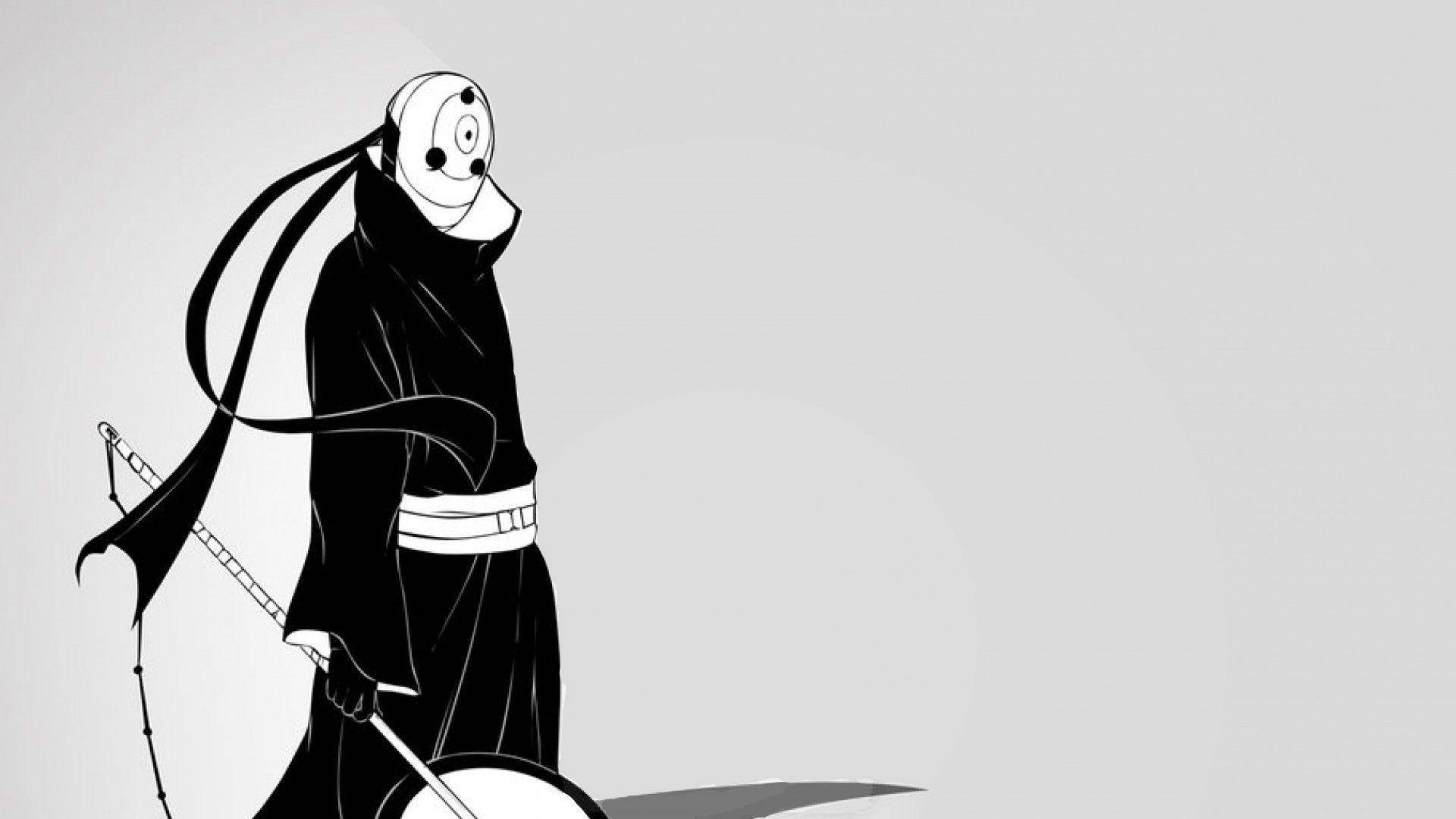 Tobi Naruto Ασπρόμαυρη Αισθητική Ταπετσαρία