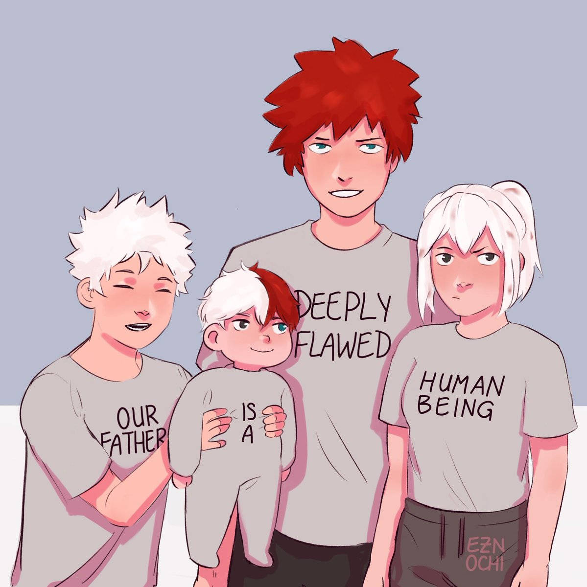 Οικογένεια Todoroki Μπλούζες με Δηλώσεις Ταπετσαρία