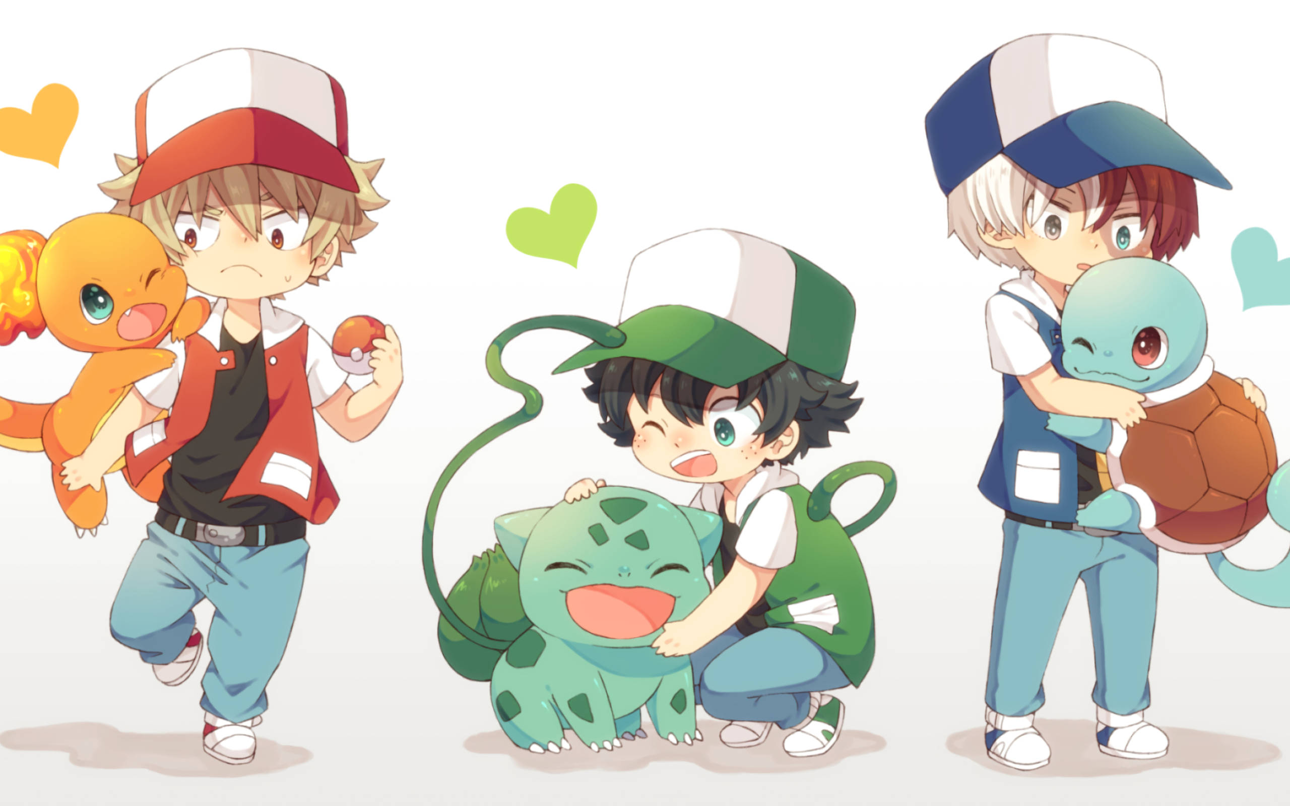 Χαριτωμένος Todoroki ως Εκπαιδευτής Pokémon Ταπετσαρία