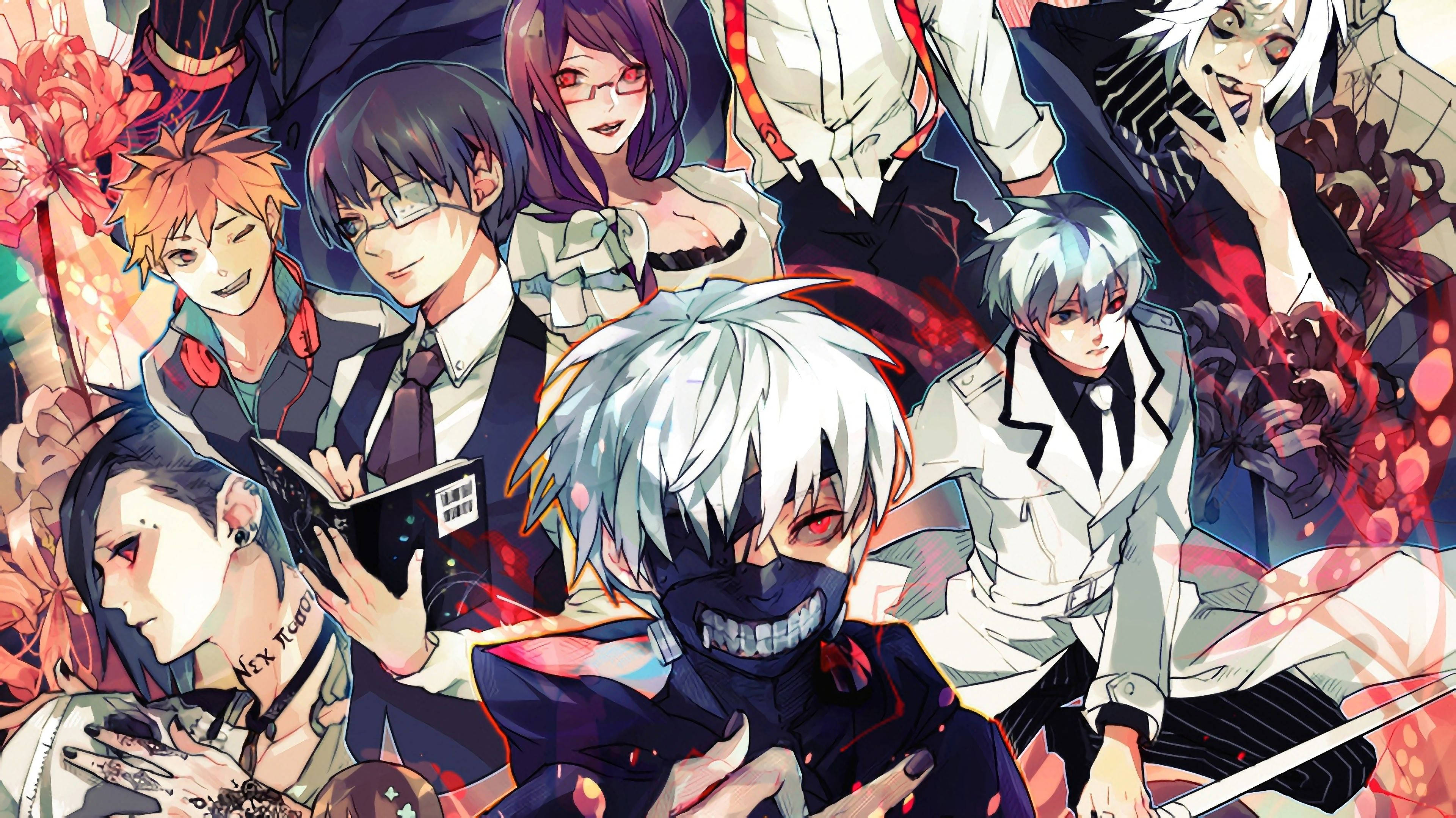 Tokyo Ghoul Χαρακτήρες Anime Fan Art Ταπετσαρία