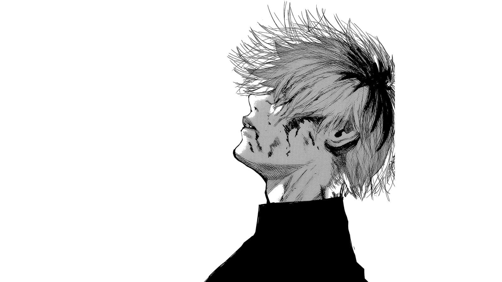 Tokyo Ghoul Προφίλ Ασπρόμαυρο Kaneki Ταπετσαρία