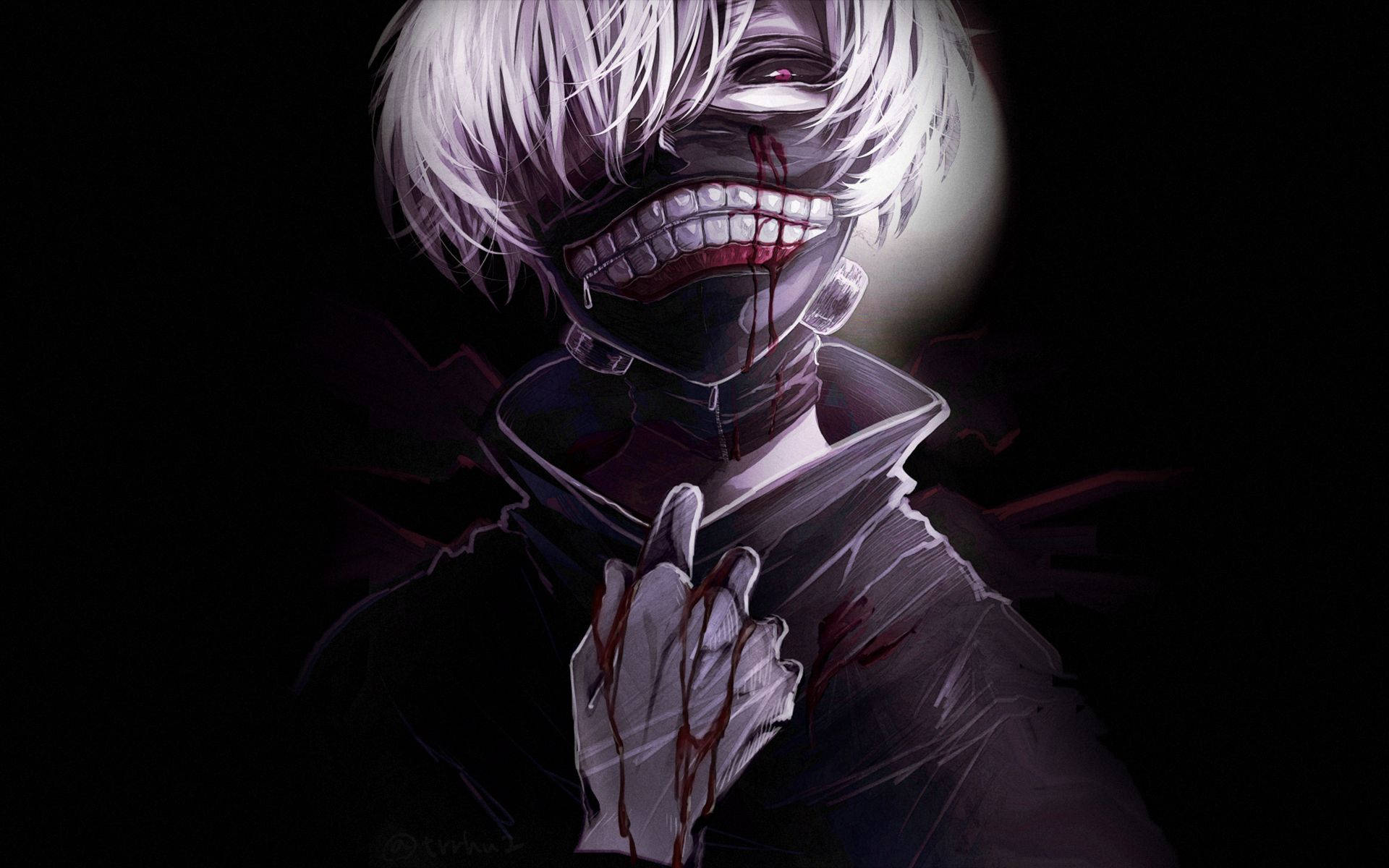 Χαρακτήρες Tokyo Ghoul Μάσκα του Ken Αίμα Ταπετσαρία