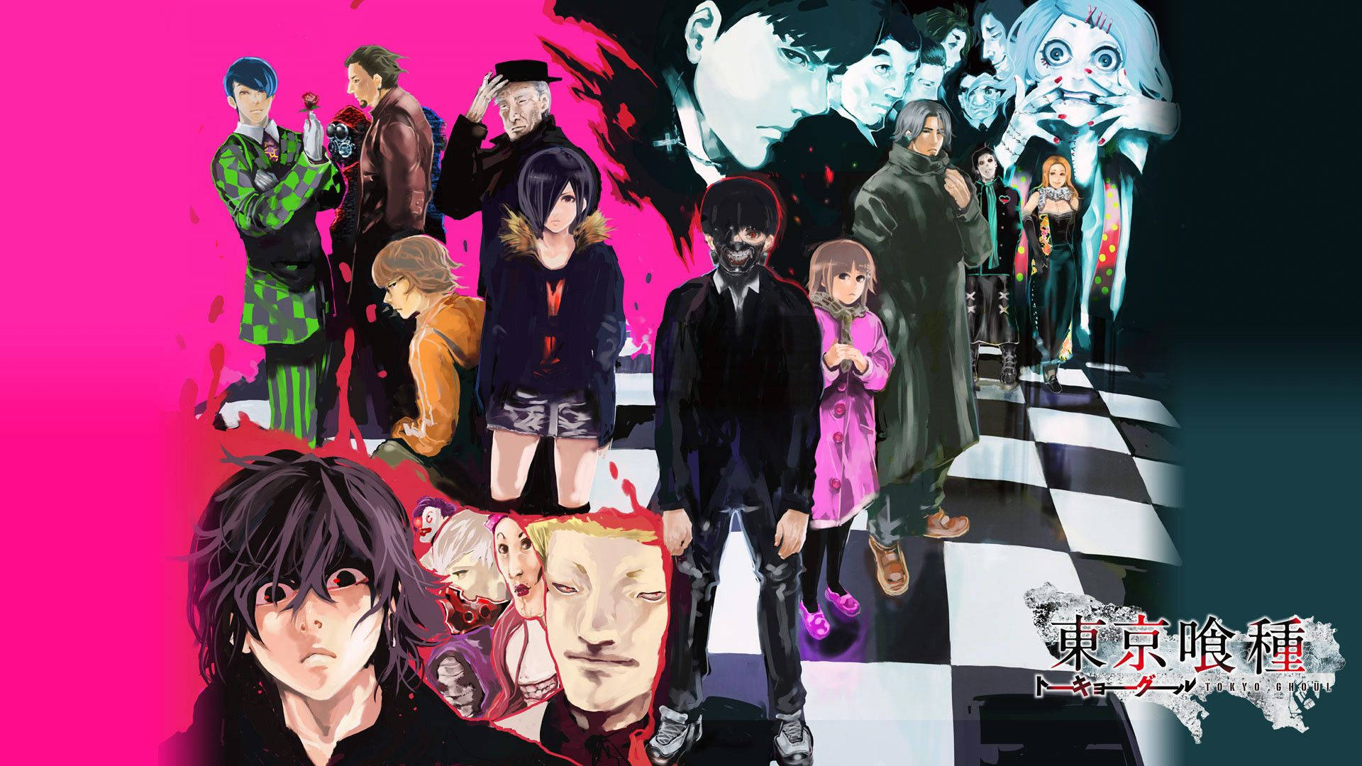 Αφίσα Tokyo Ghoul με Χαρακτήρες Ταπετσαρία