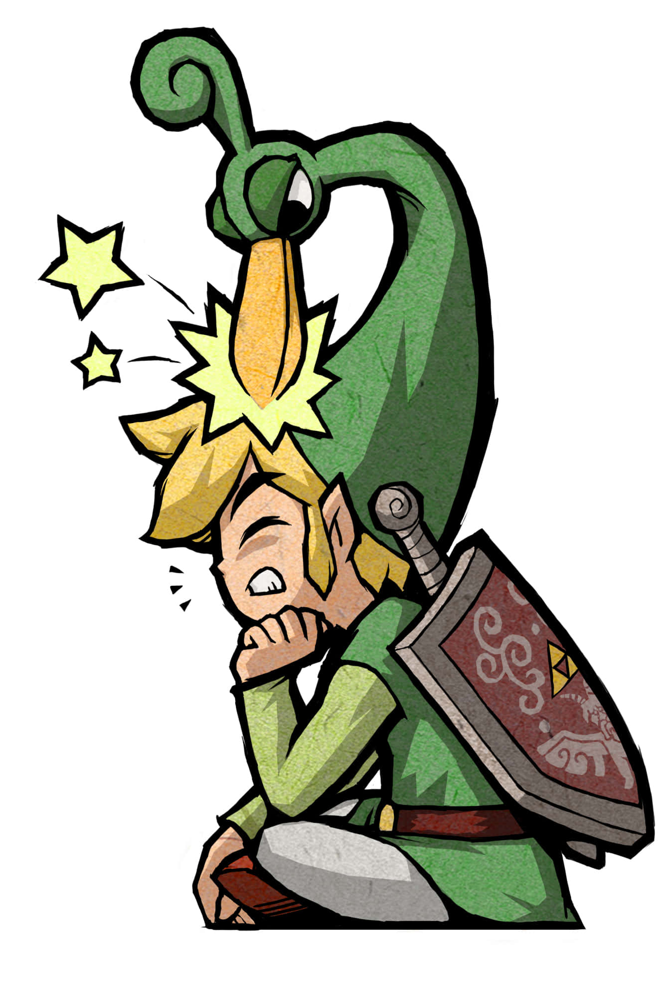 Toon Link καθισμένος στα σταυρωμένα του πόδια Ταπετσαρία