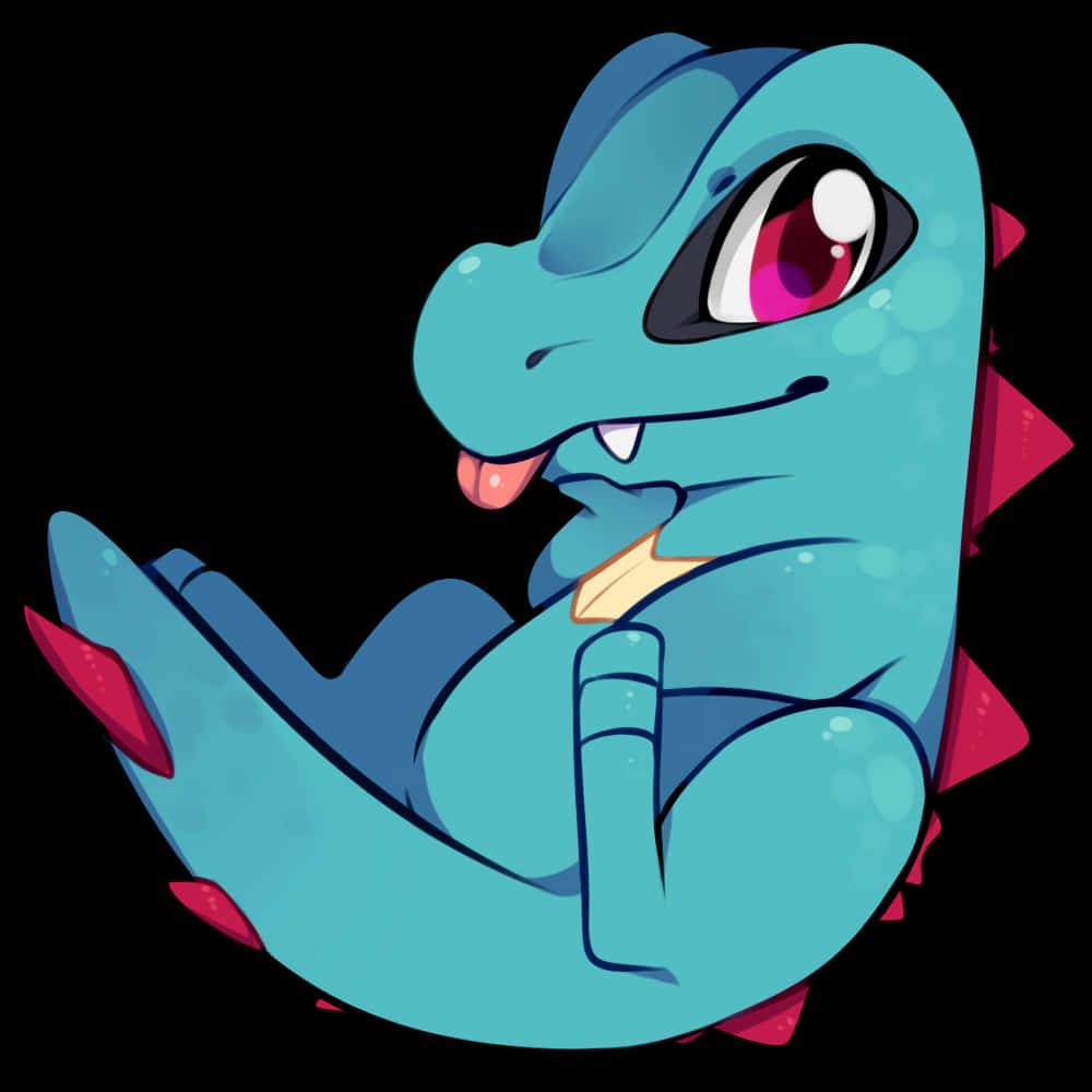 Totodile με τη Γλώσσα Έξω Ταπετσαρία