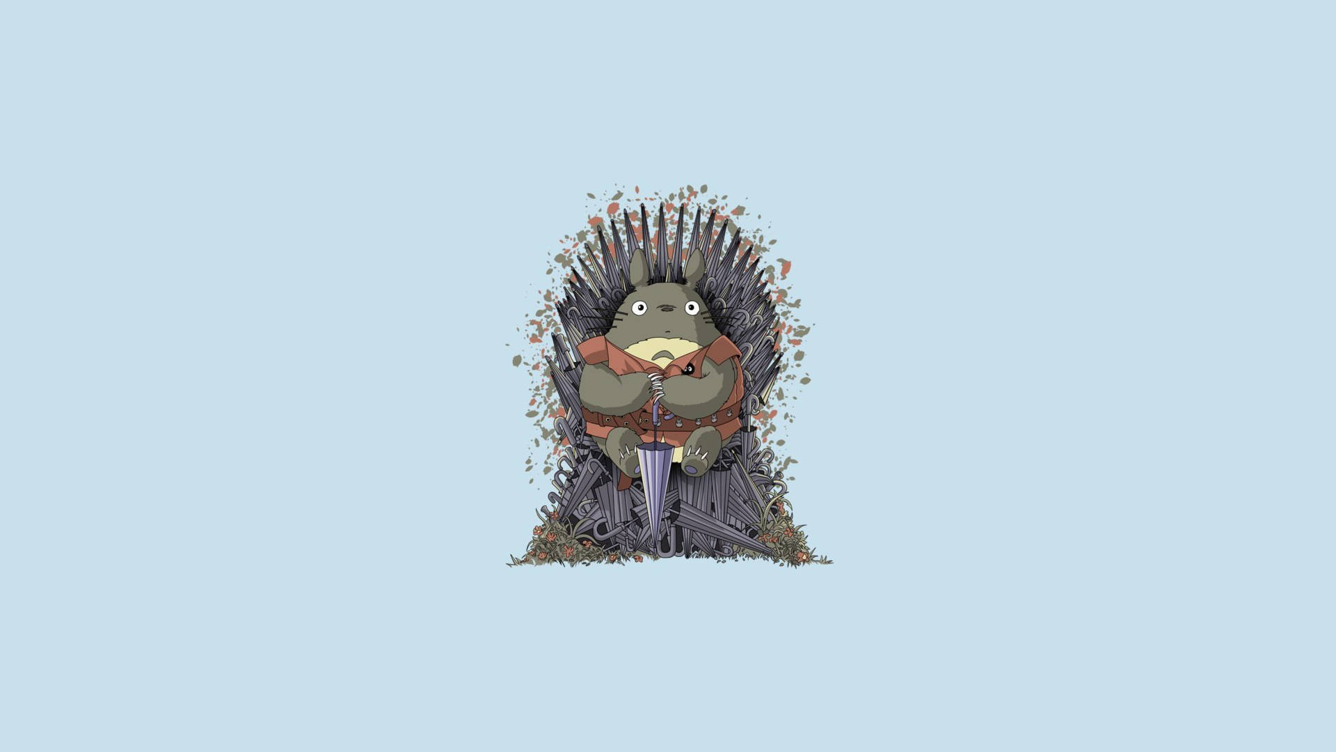 Totoro Game of Thrones Μινιμαλιστικό Αισθητικό Laptop Ταπετσαρία