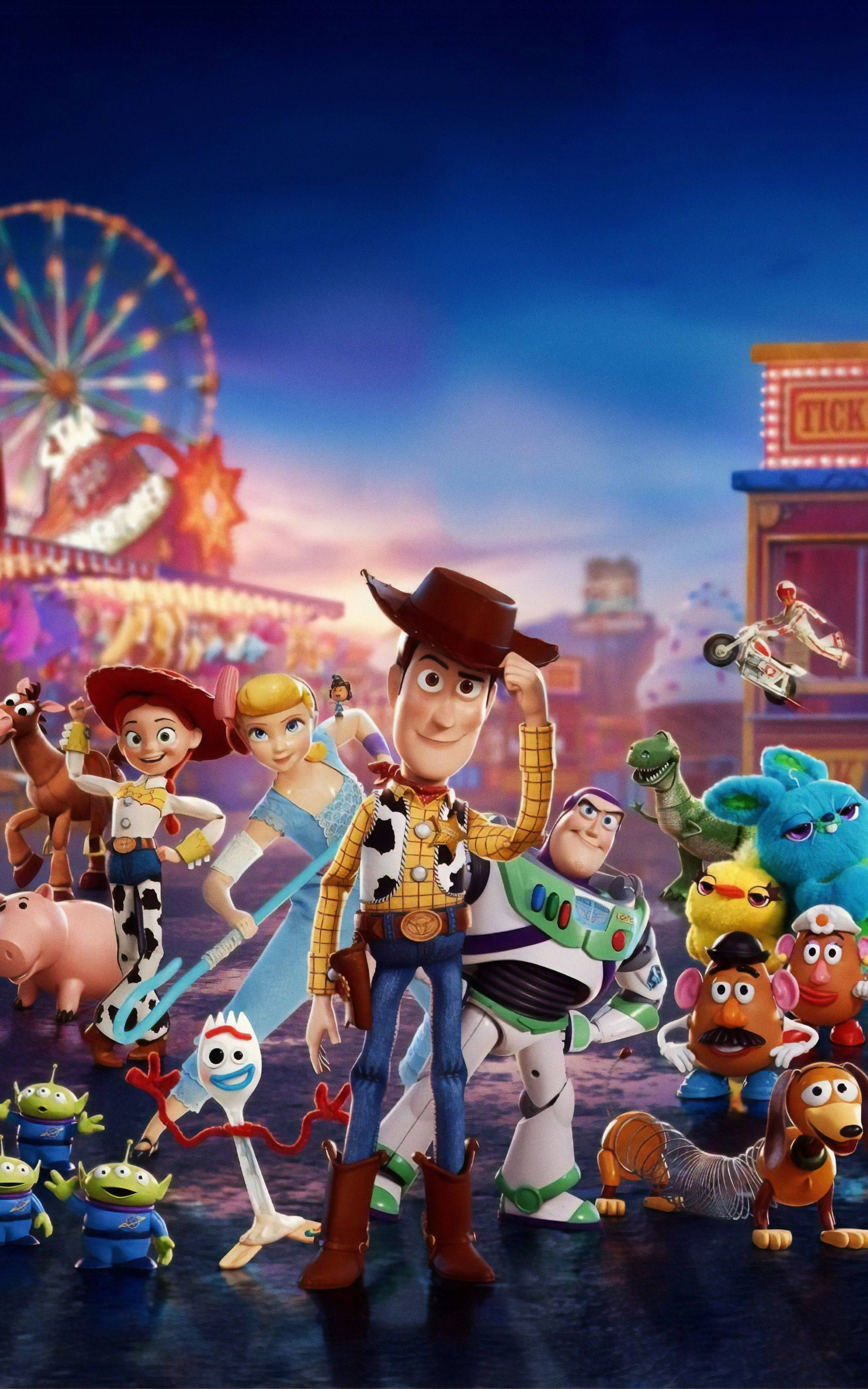 Toy Story Τέσσερα Ολόκληρο το Καστ Ταπετσαρία