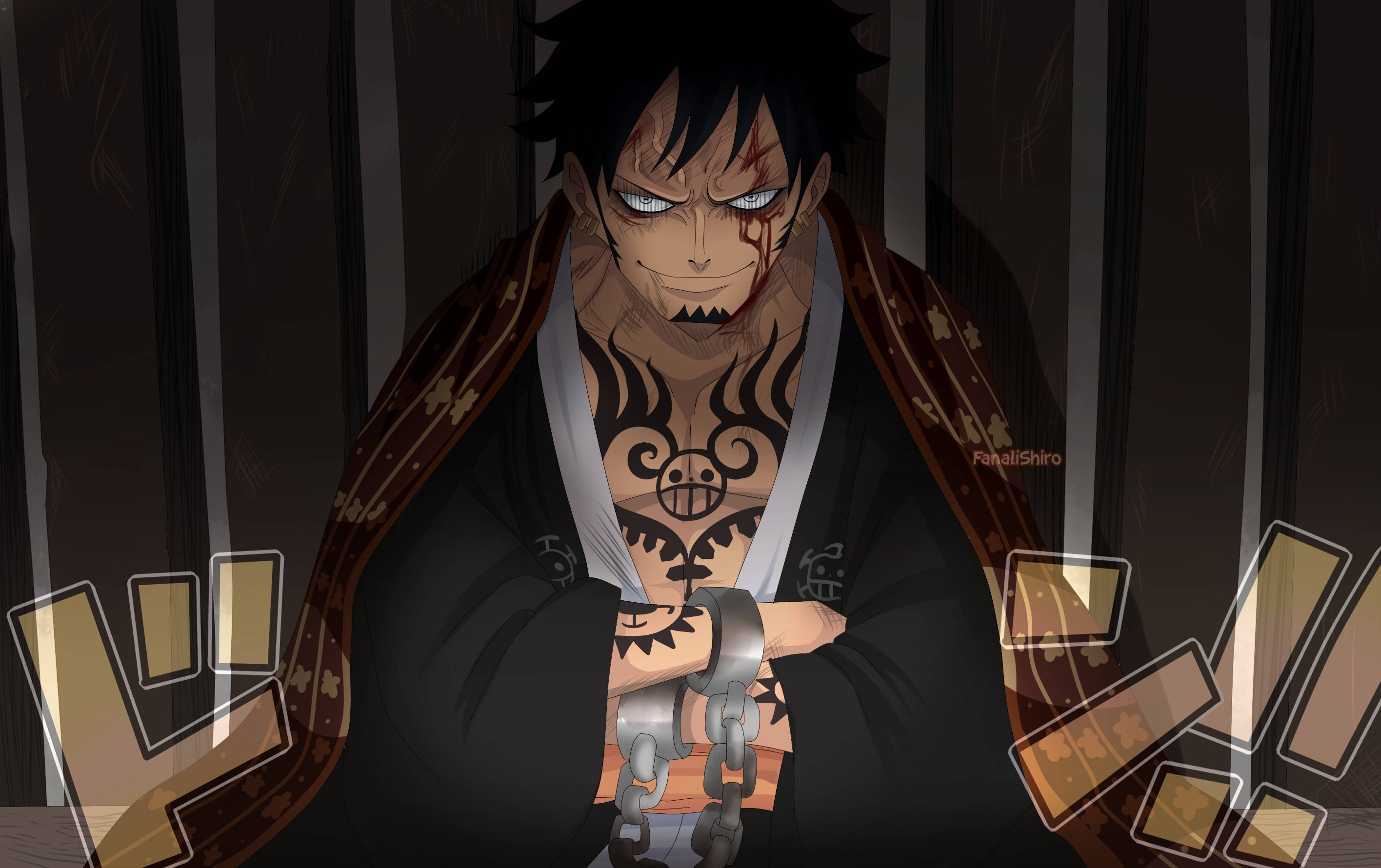 Trafalgar Έργο Τέχνης One Piece Επιφάνεια Εργασίας Ταπετσαρία