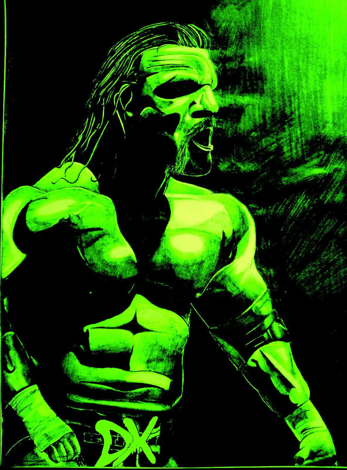 Νέον Πράσινο Σχέδιο Triple H Ταπετσαρία