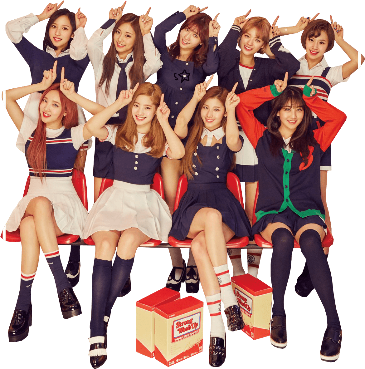 Twice Kpop Group Σχολική Στολή Concept Ταπετσαρία