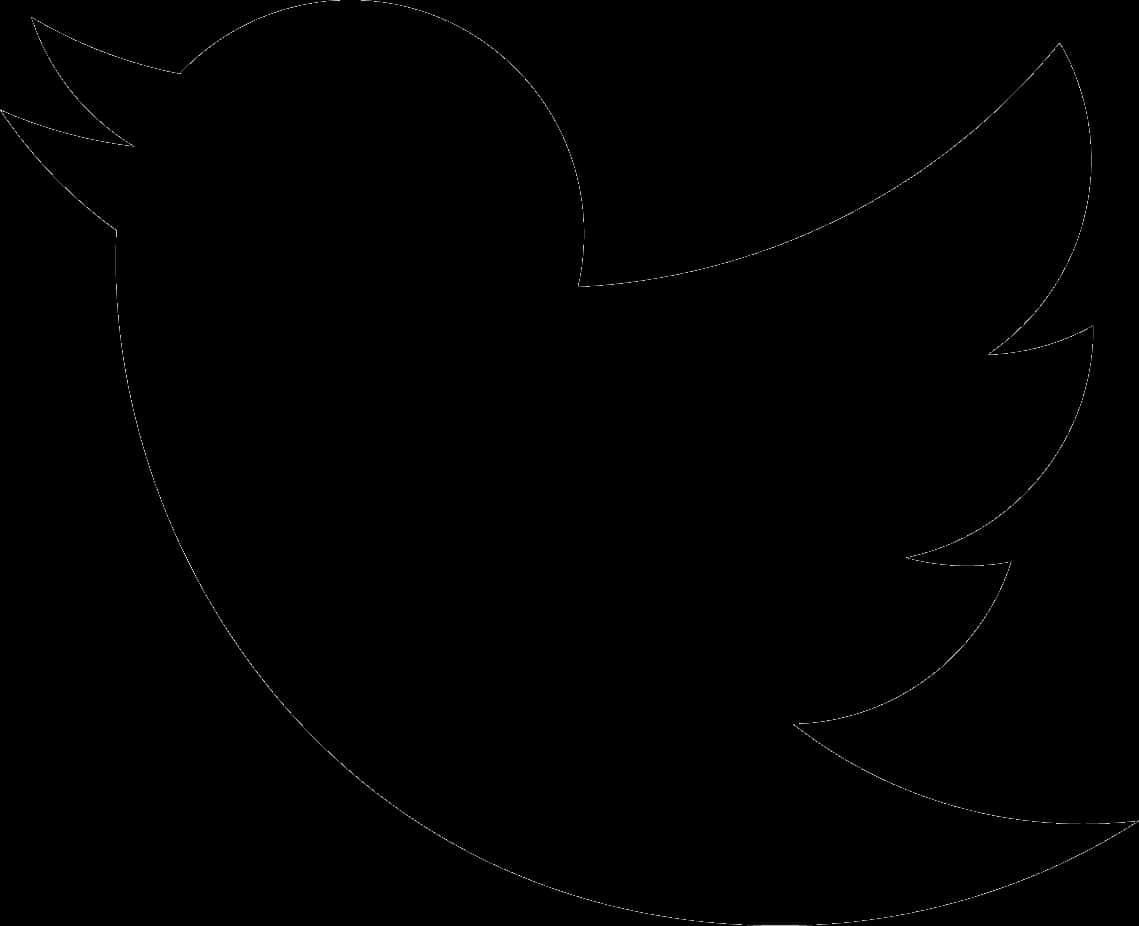 Μαύρη Σιλουέτα Λογότυπου Twitter Ταπετσαρία