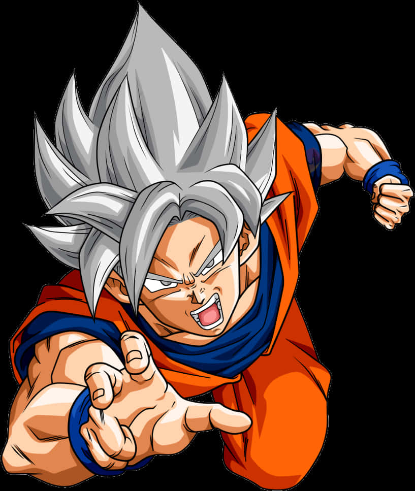 Ultra Instinct Goku σε δυναμική πόζα Ταπετσαρία