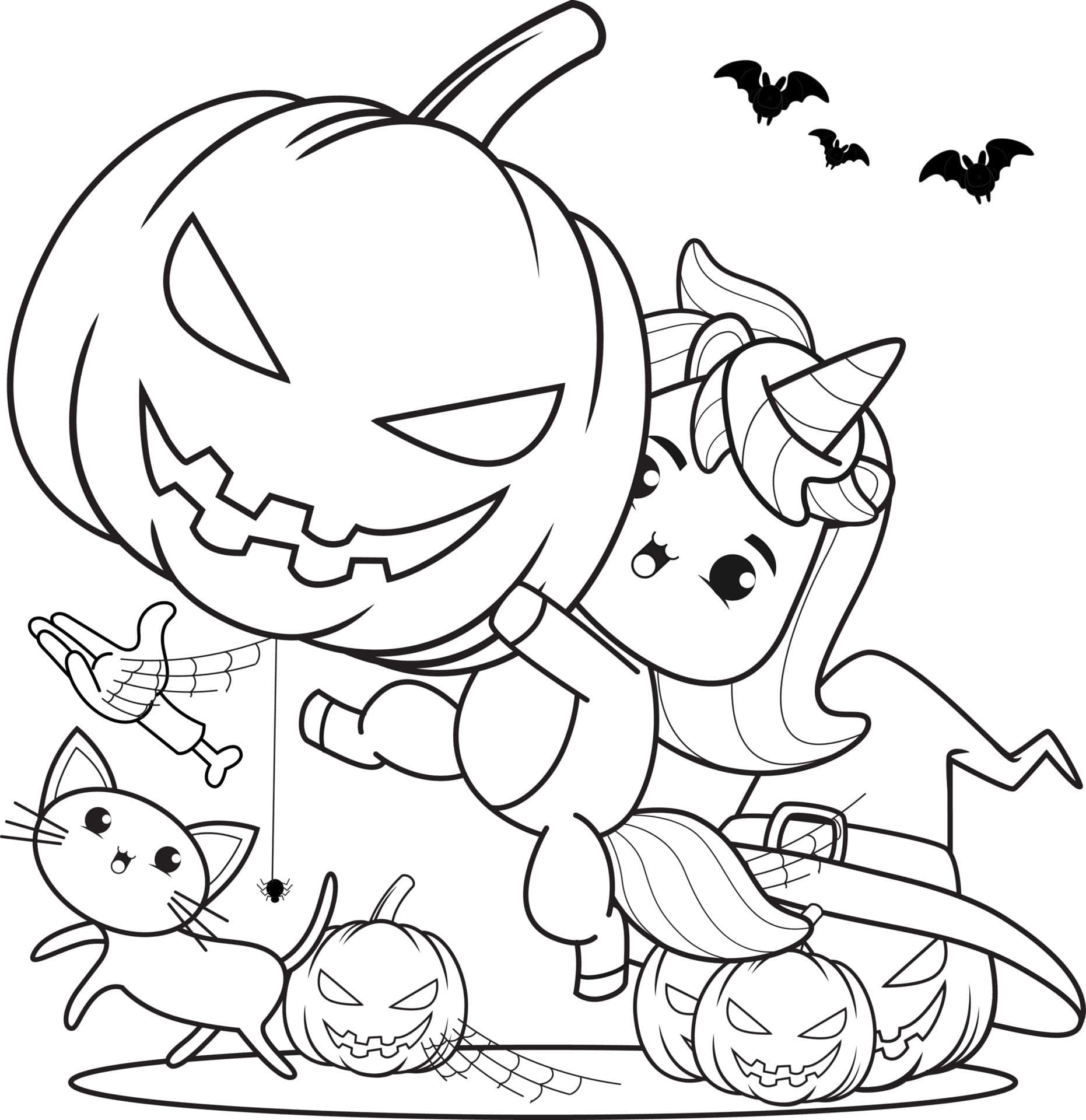 Εικόνα Ζωγραφικής Unicorn Girl για το Halloween Ταπετσαρία