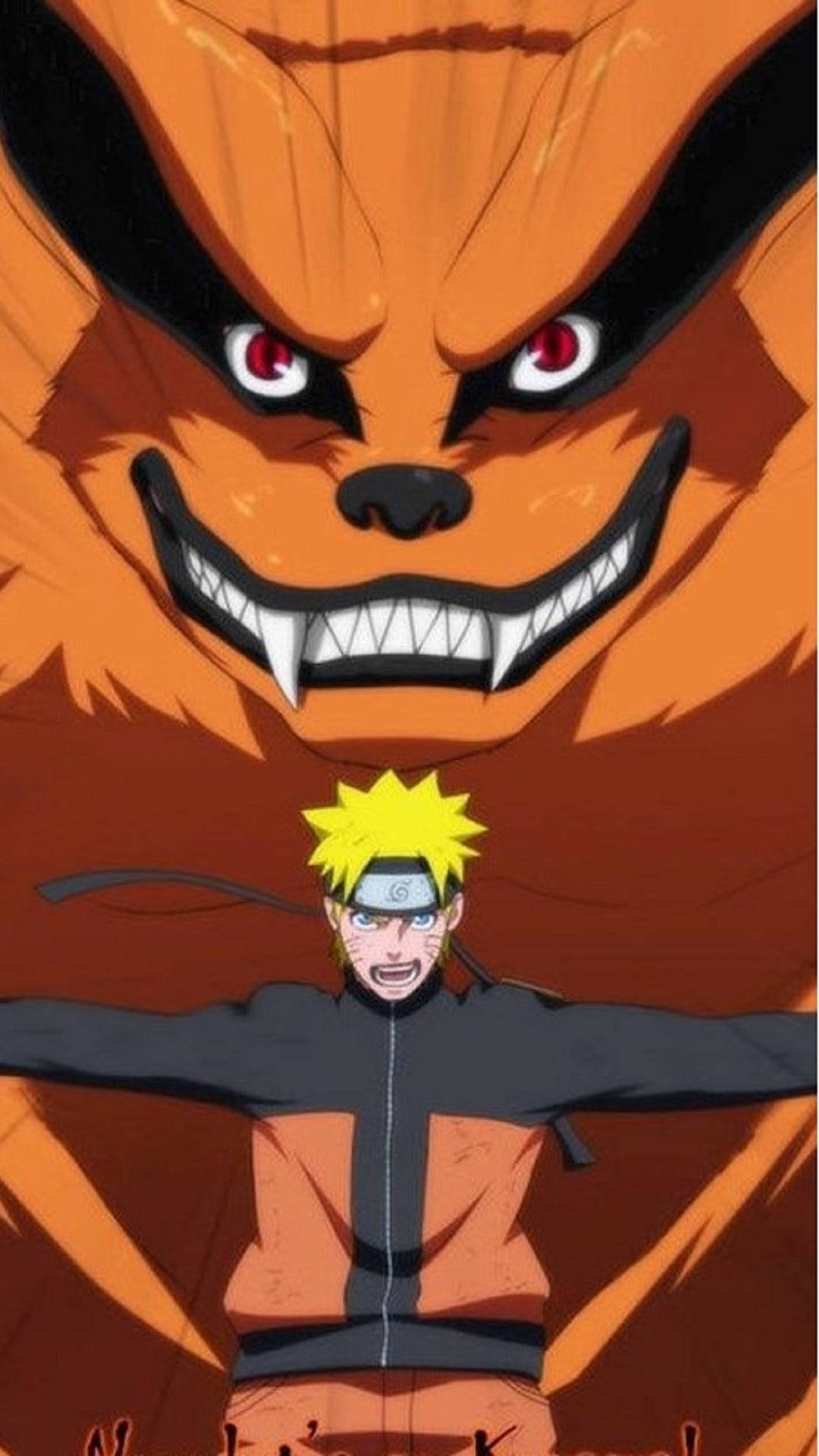 Uzumaki προστατεύει τον Kurama Naruto Ταπετσαρία