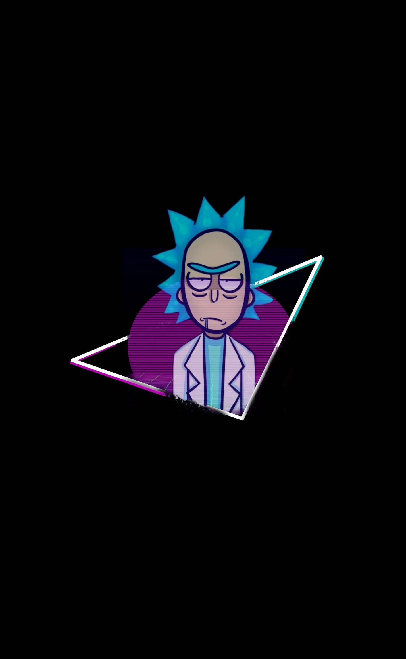 Vaporwave-Style Rick And Morty Stoner Ταπετσαρία