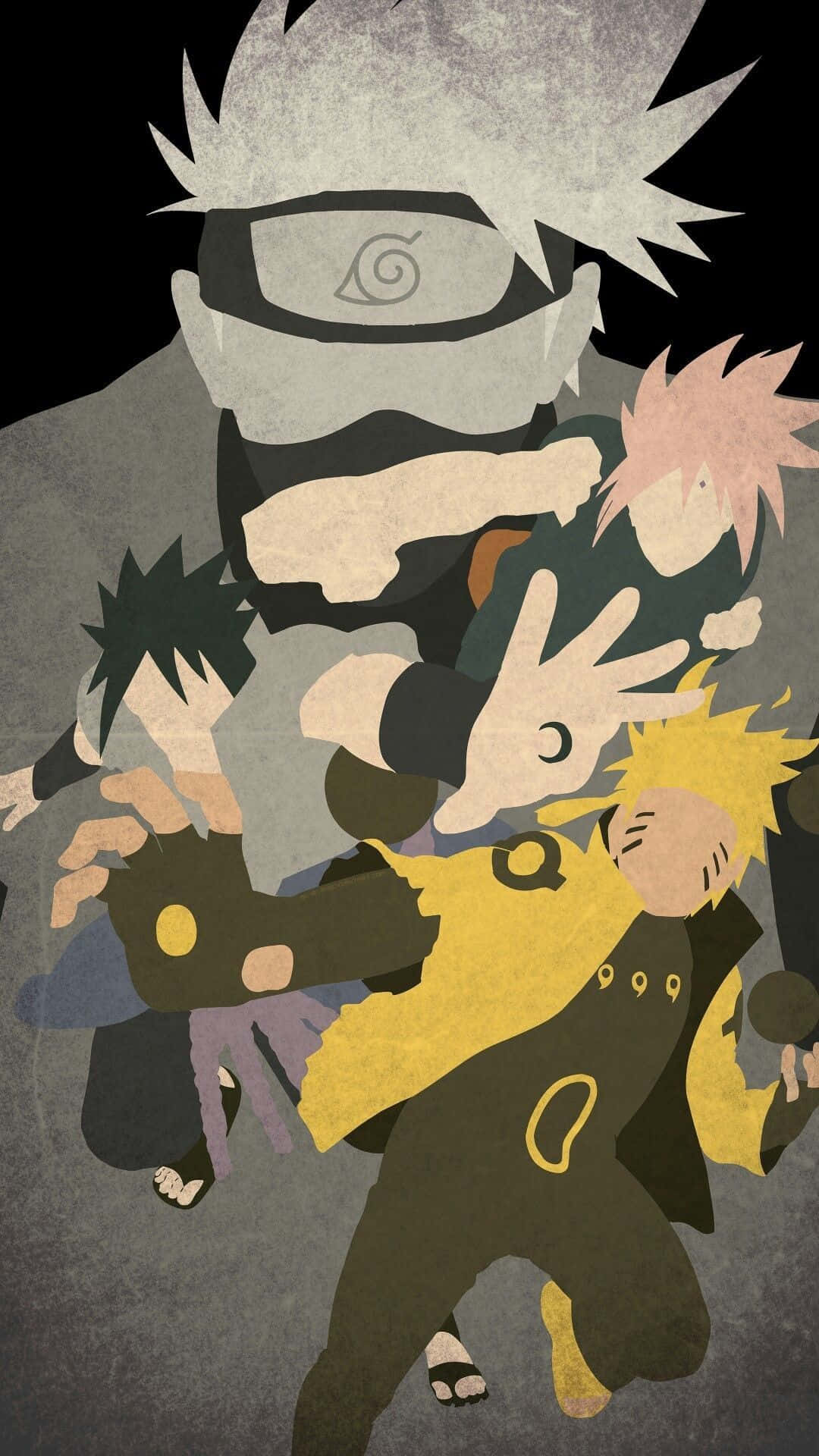 Ομαδική Τέχνη Vector Naruto Αισθητική Κινητού Ταπετσαρία