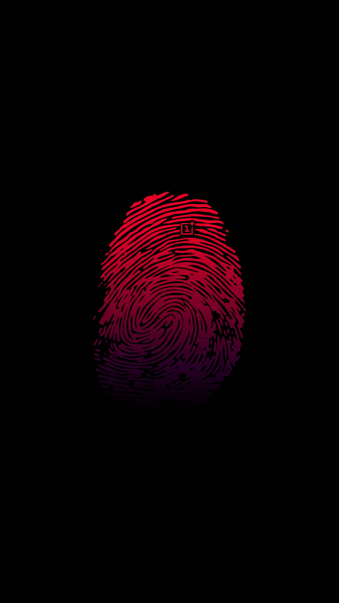 Vibrant OnePlus Red Thumbprint Image Ταπετσαρία