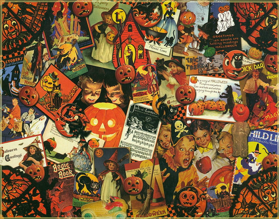 Αφίσα Vintage Halloween Ταπετσαρία