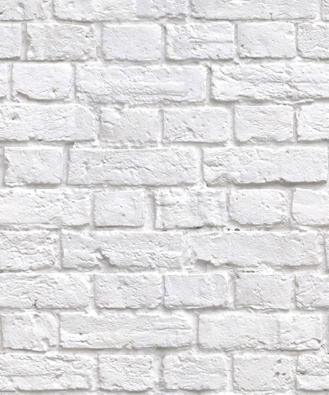Vintage λευκό τούβλο σε μοτίβο English Bond Ταπετσαρία