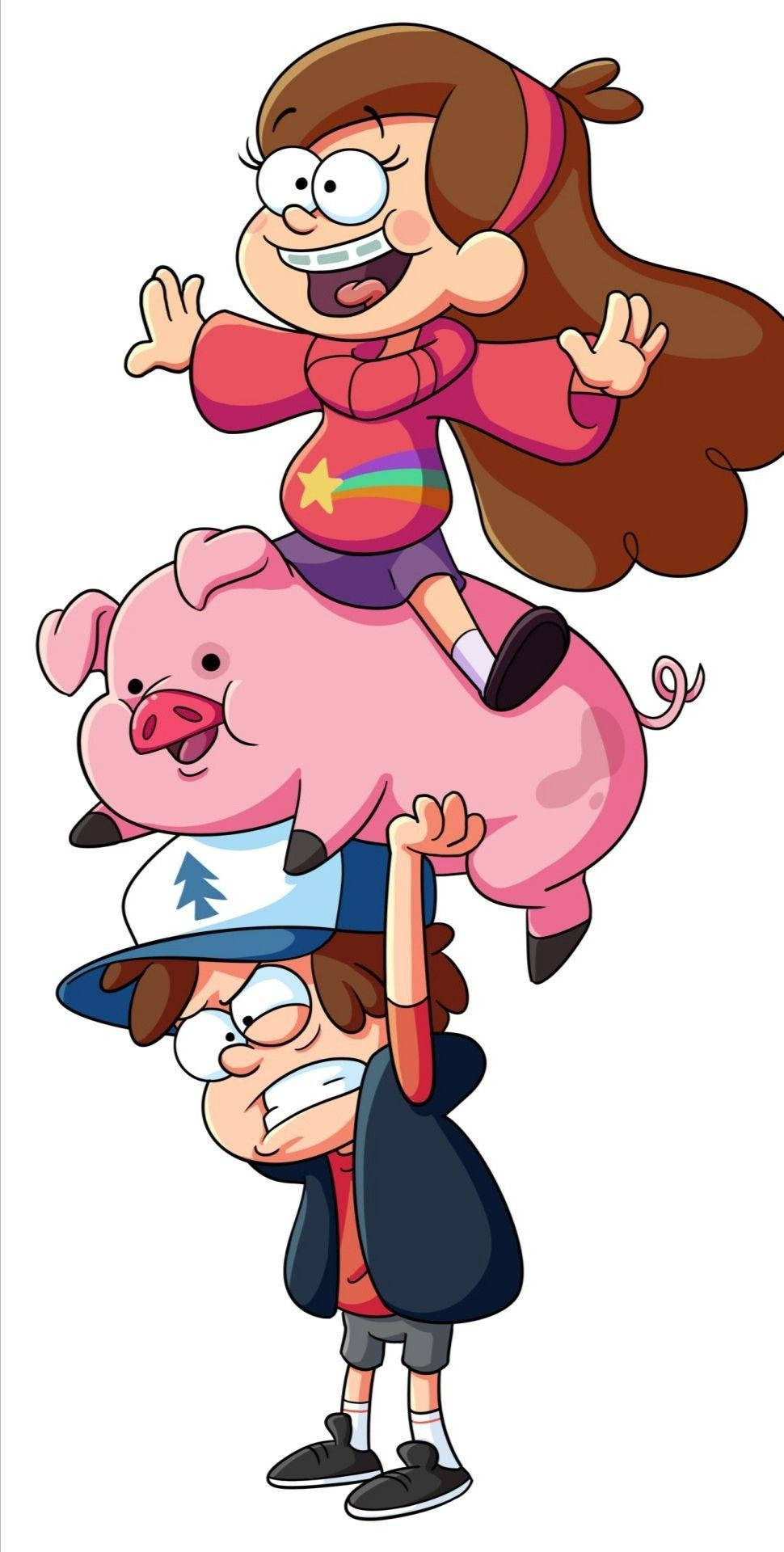 Waddles και χαρακτήρες του Gravity Falls Ταπετσαρία
