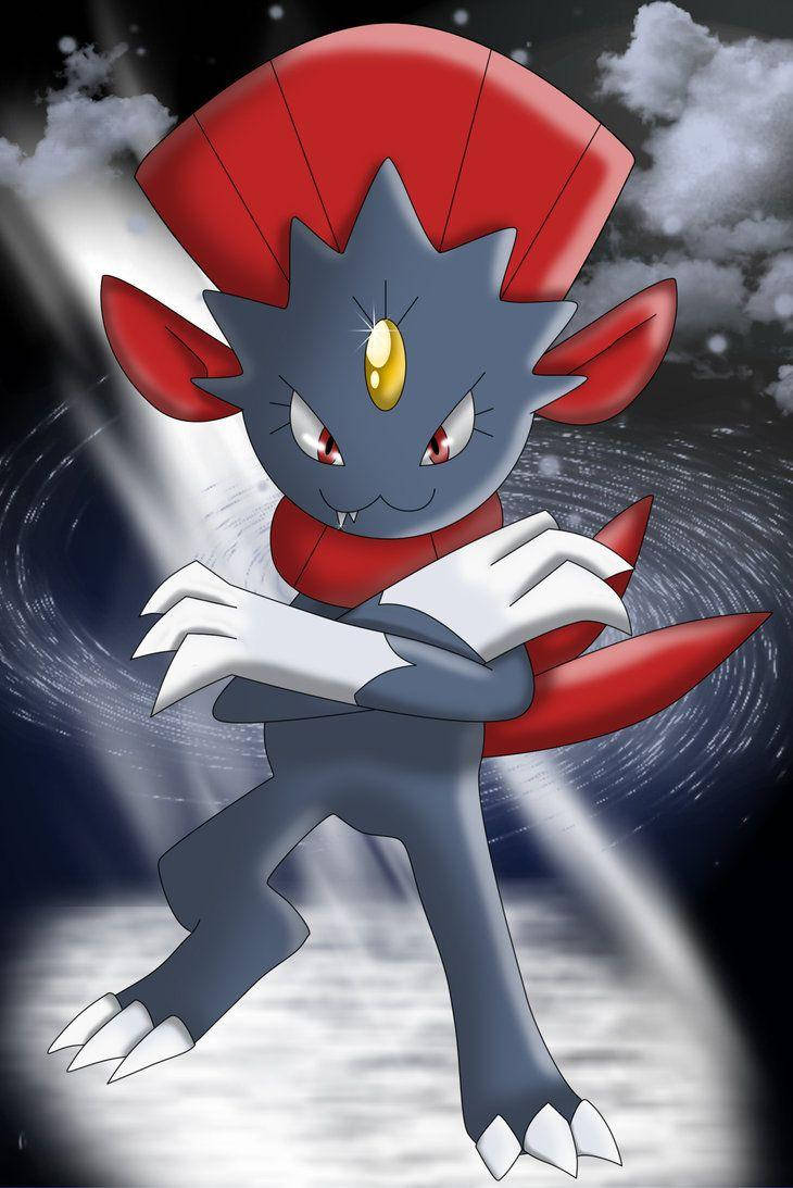 Επιβλητικό Weavile σε Αμυντική Στάση Ταπετσαρία