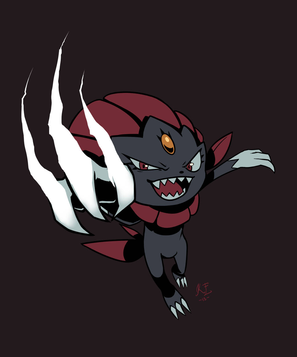 Πανούργο Weavile Επιτίθεται Ταπετσαρία