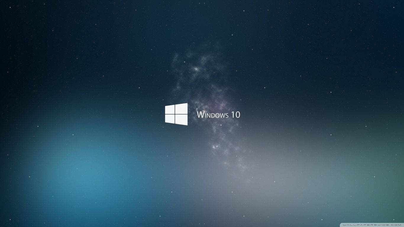 Το λογότυπο των Windows 10 της Microsoft σε μπλε φόντο Ταπετσαρία