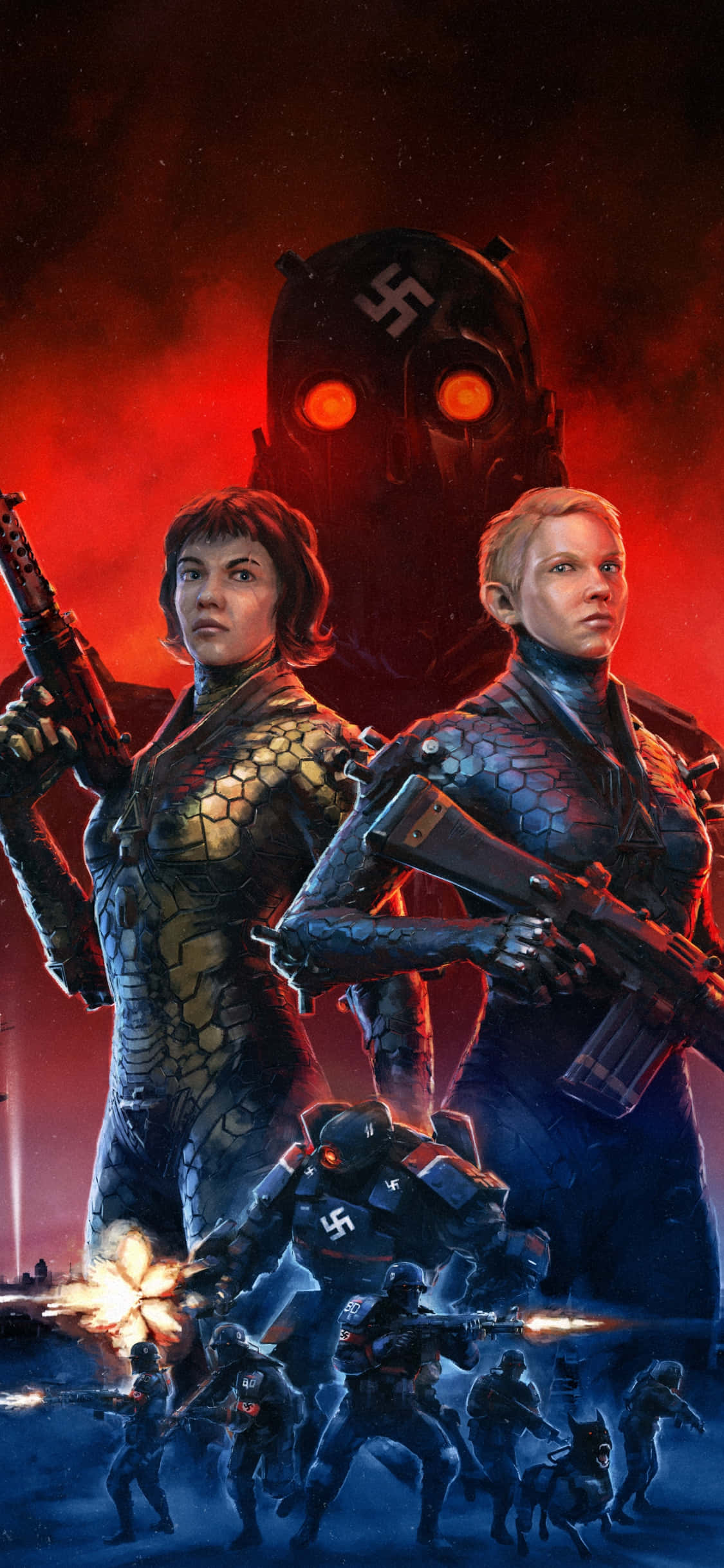 Wolfenstein II the New Colossus σε iPhone Xs Ταπετσαρία