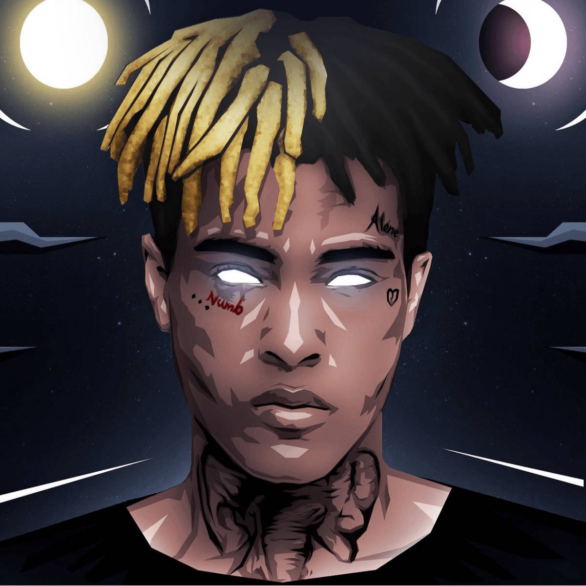 Xxxtentacion Anime Λαμπερά Μάτια Ταπετσαρία