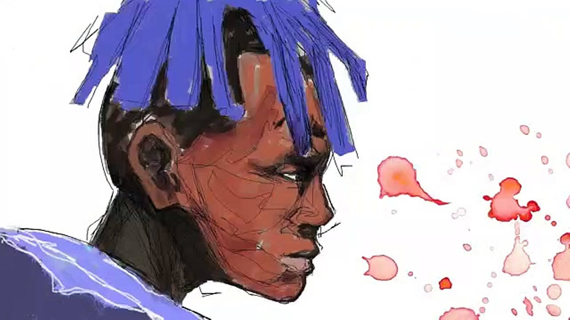 Xxxtentacion Anime Υδατογραφία Ταπετσαρία