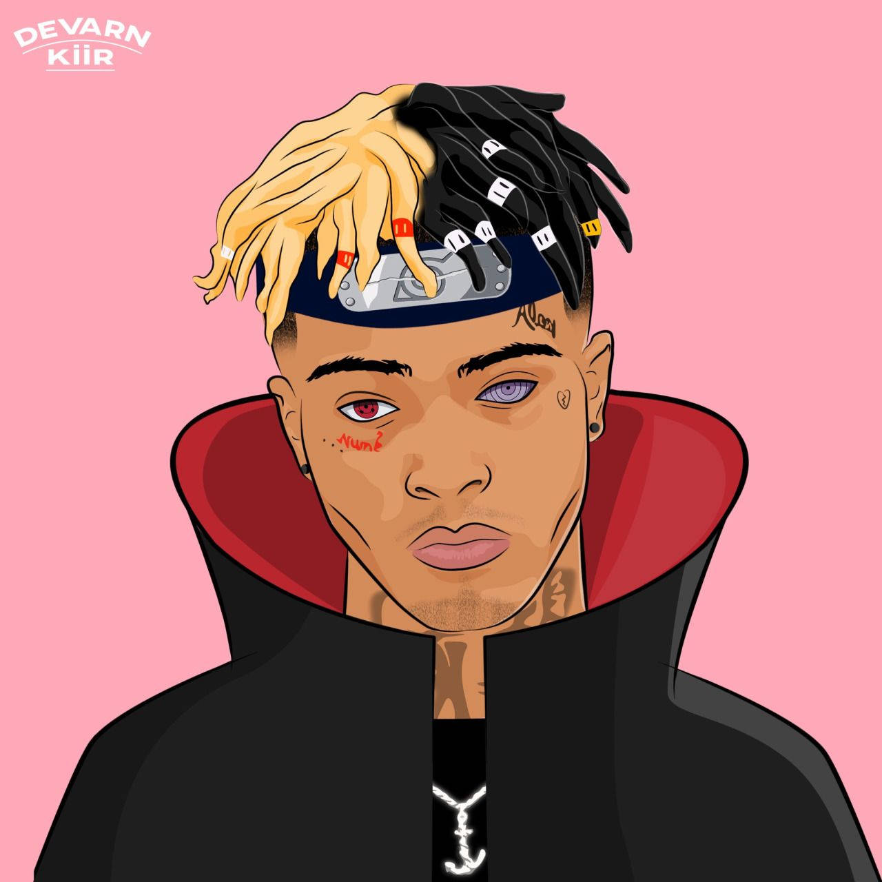 Xxxtentacion Anime Με Ακρωτήρι Akatsuki Ταπετσαρία