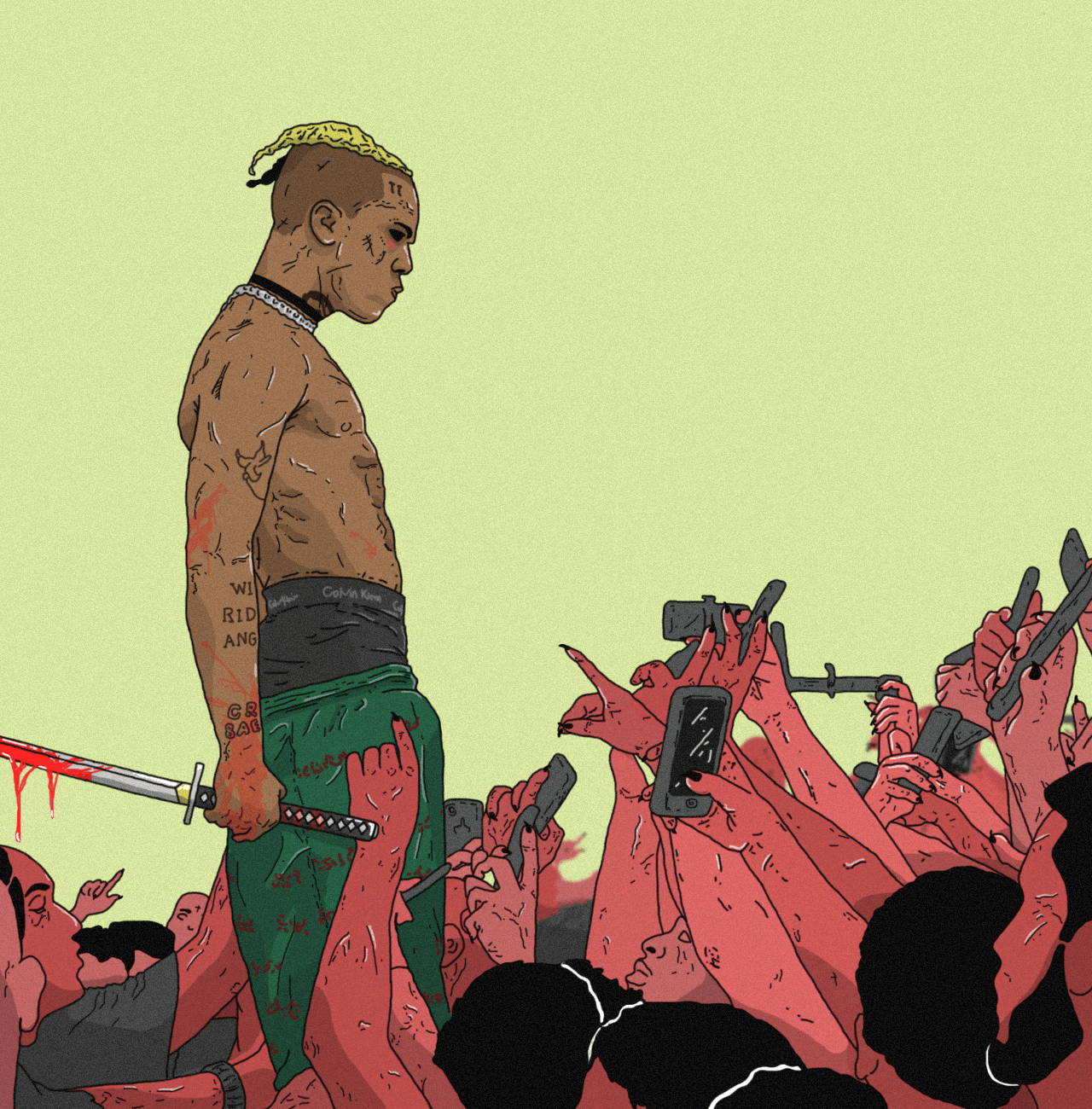 Xxxtentacion Anime Μέσα στο Πλήθος Ταπετσαρία
