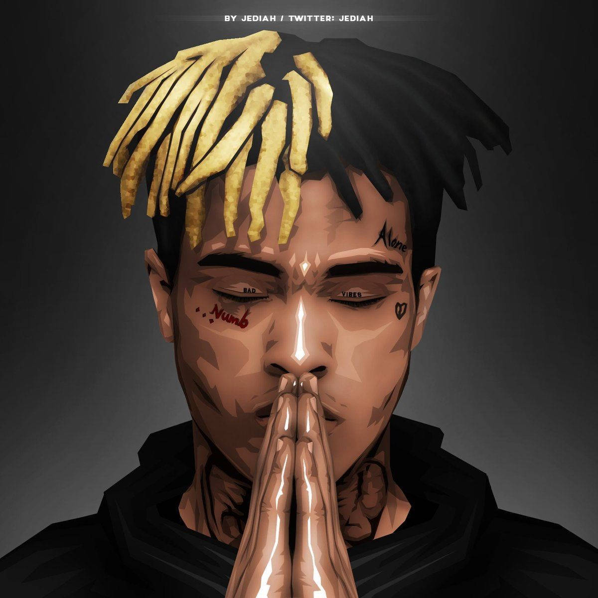 Xxxtentacion Anime Χέρια σε Προσευχή Ταπετσαρία