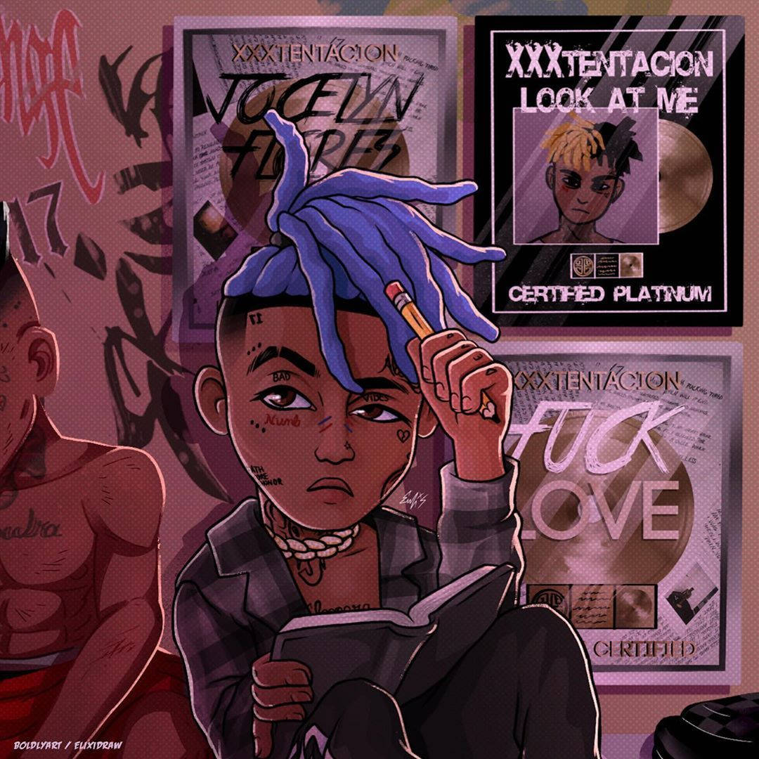 Xxxtentacion Έργο Τέχνης Εμπνευσμένο από Anime Ταπετσαρία