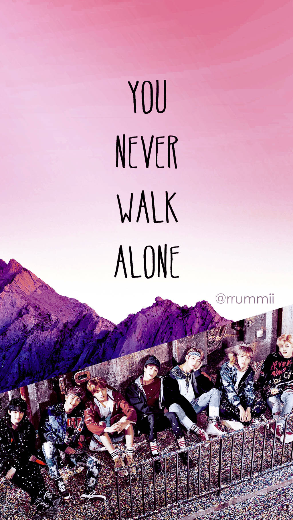 You Never Walk Alone Quote BTS ταπετσαρία.
