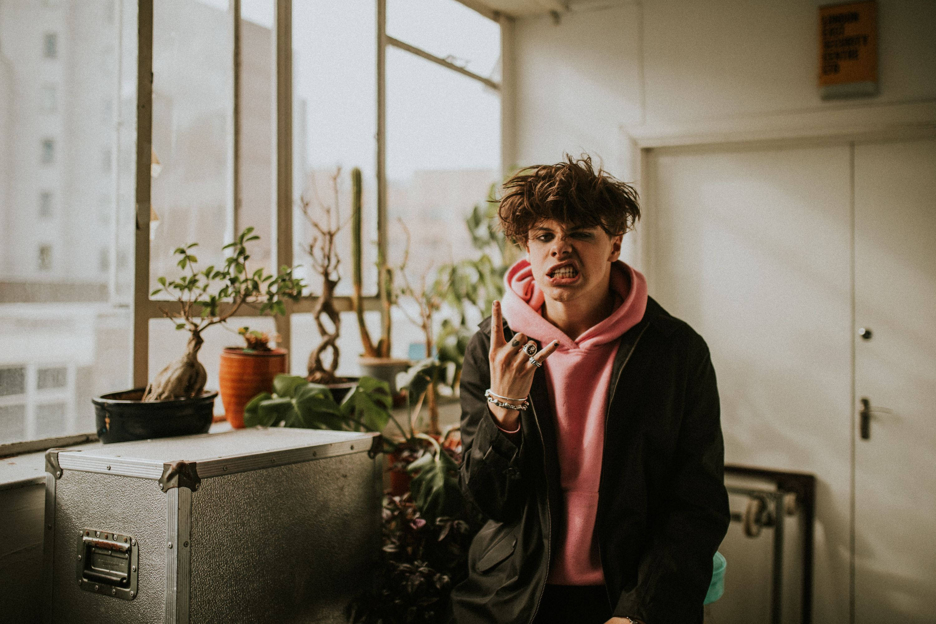 Yungblud Ροζ Φούτερ Ταπετσαρία