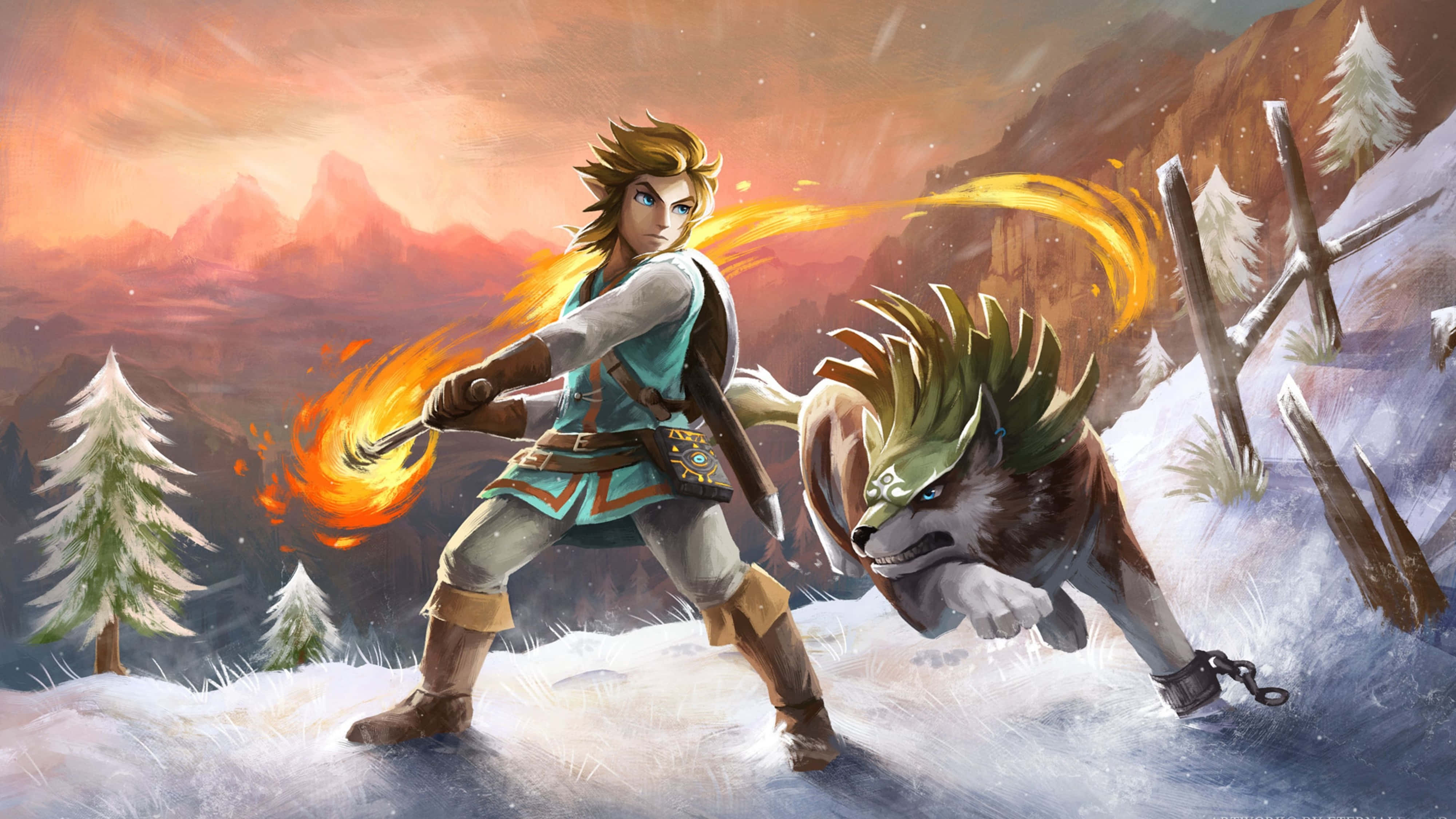 Zelda Breath Of The Wild 4K Εξημέρωση Ζώου Ταπετσαρία
