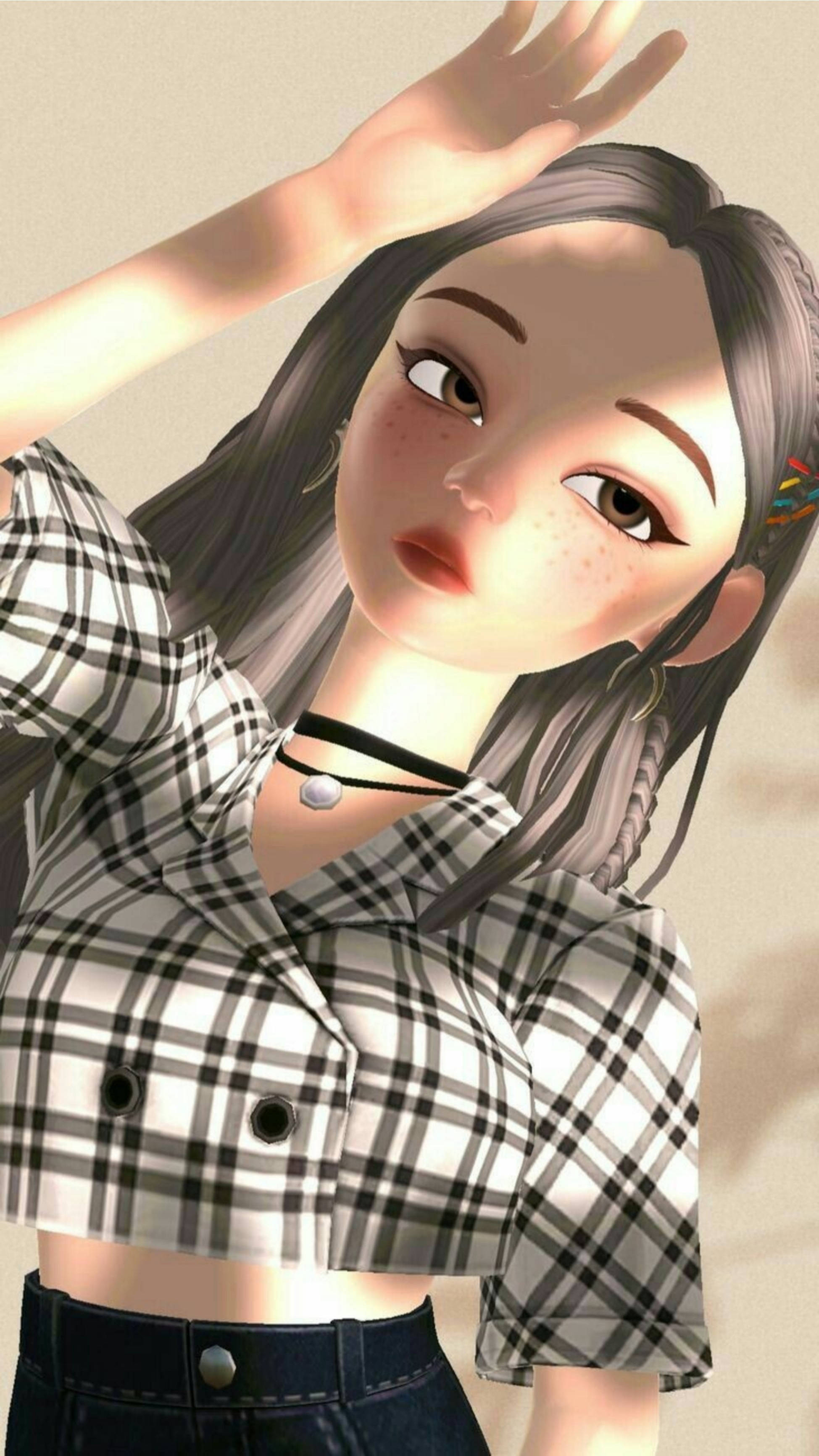 Zepeto Aesthetic Σιλουέτα Κοριτσιού Ταπετσαρία