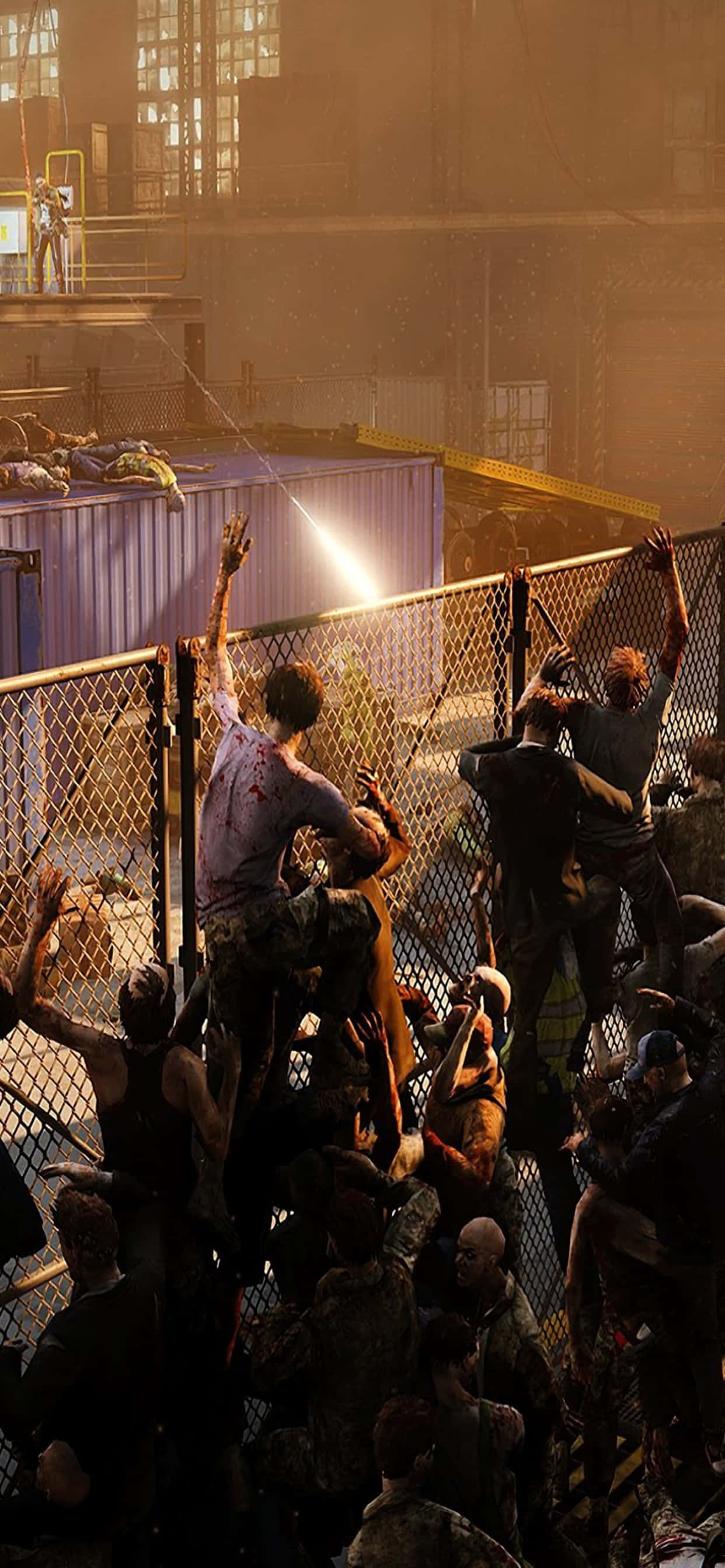 Zombie Bypass Barrier iPhone XS Max World War Z Φόντο Ταπετσαρία