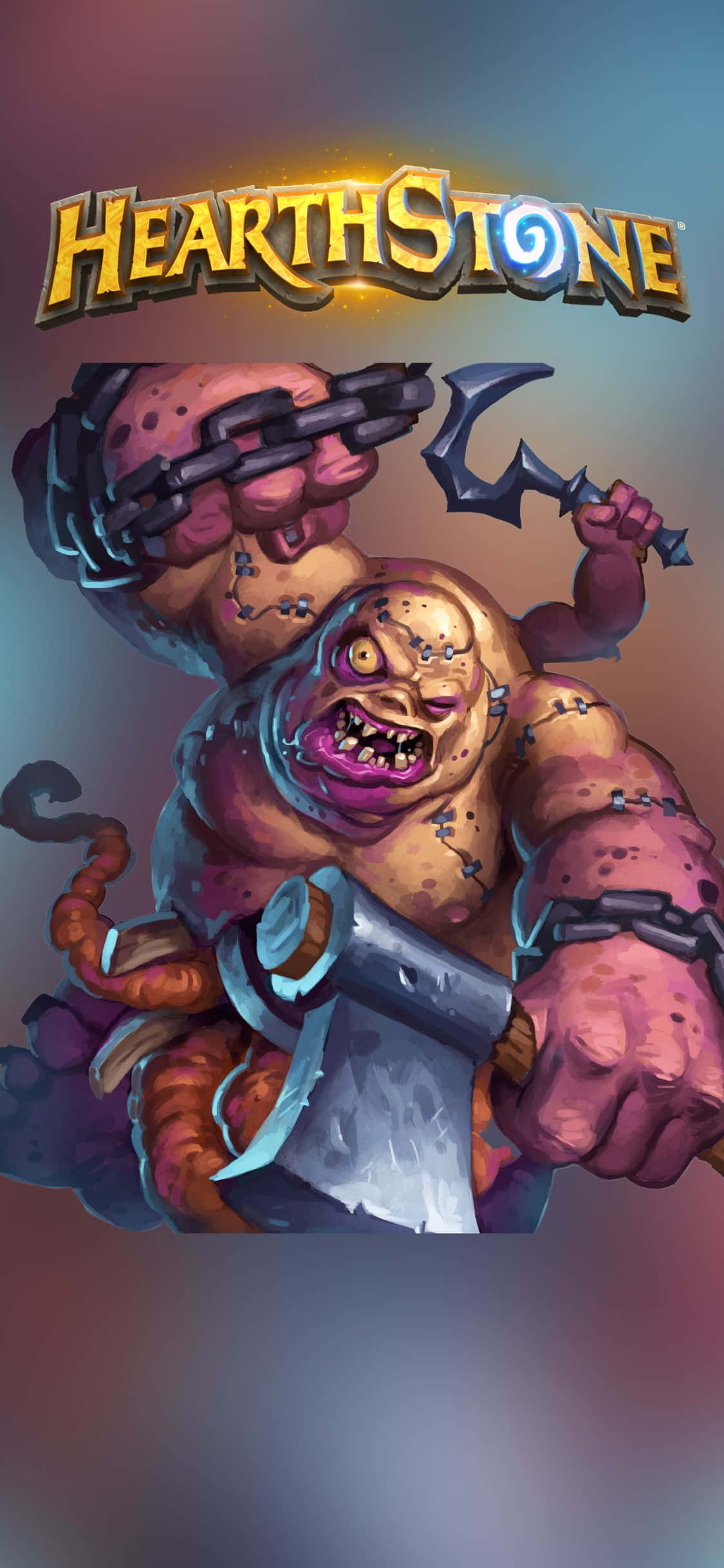 Ένα iPhone Xs πάνω στο Skin Brightwing-Illidan του Hearthstone Ταπετσαρία
